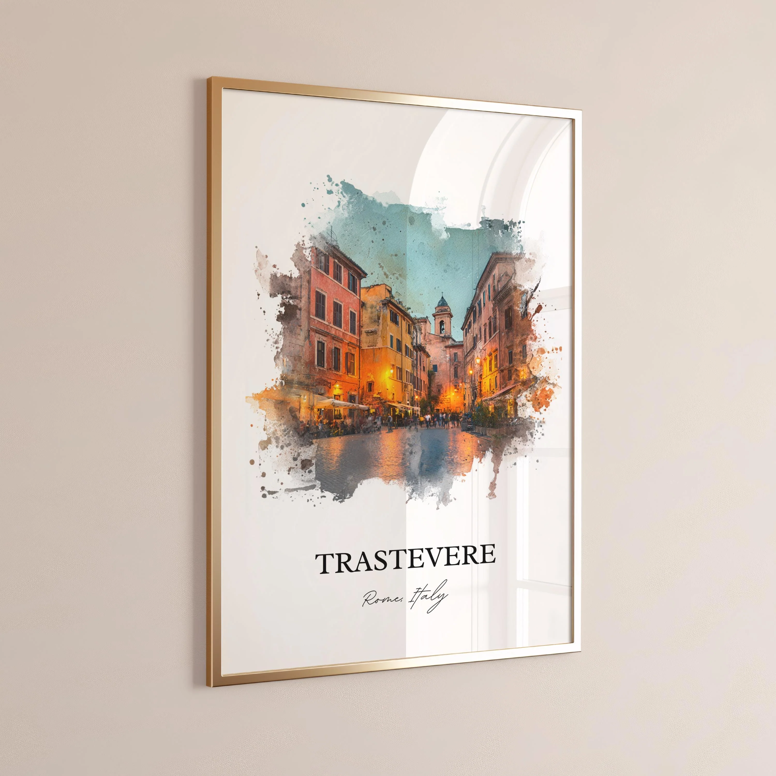 Trastevere, Italy – Watercolor Art Print - Image 5