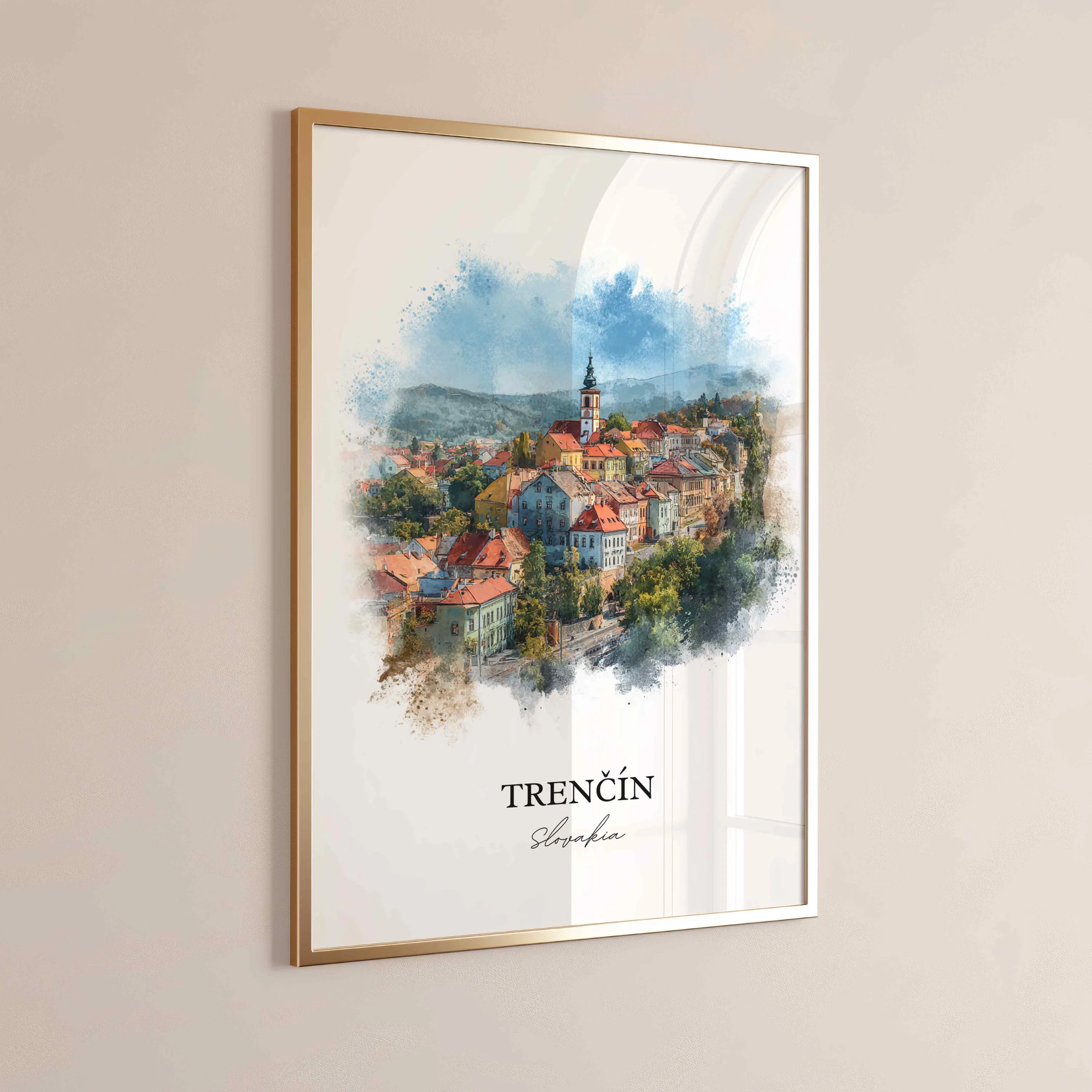 Trencin, Slovakia – Watercolor Art Print - Image 5