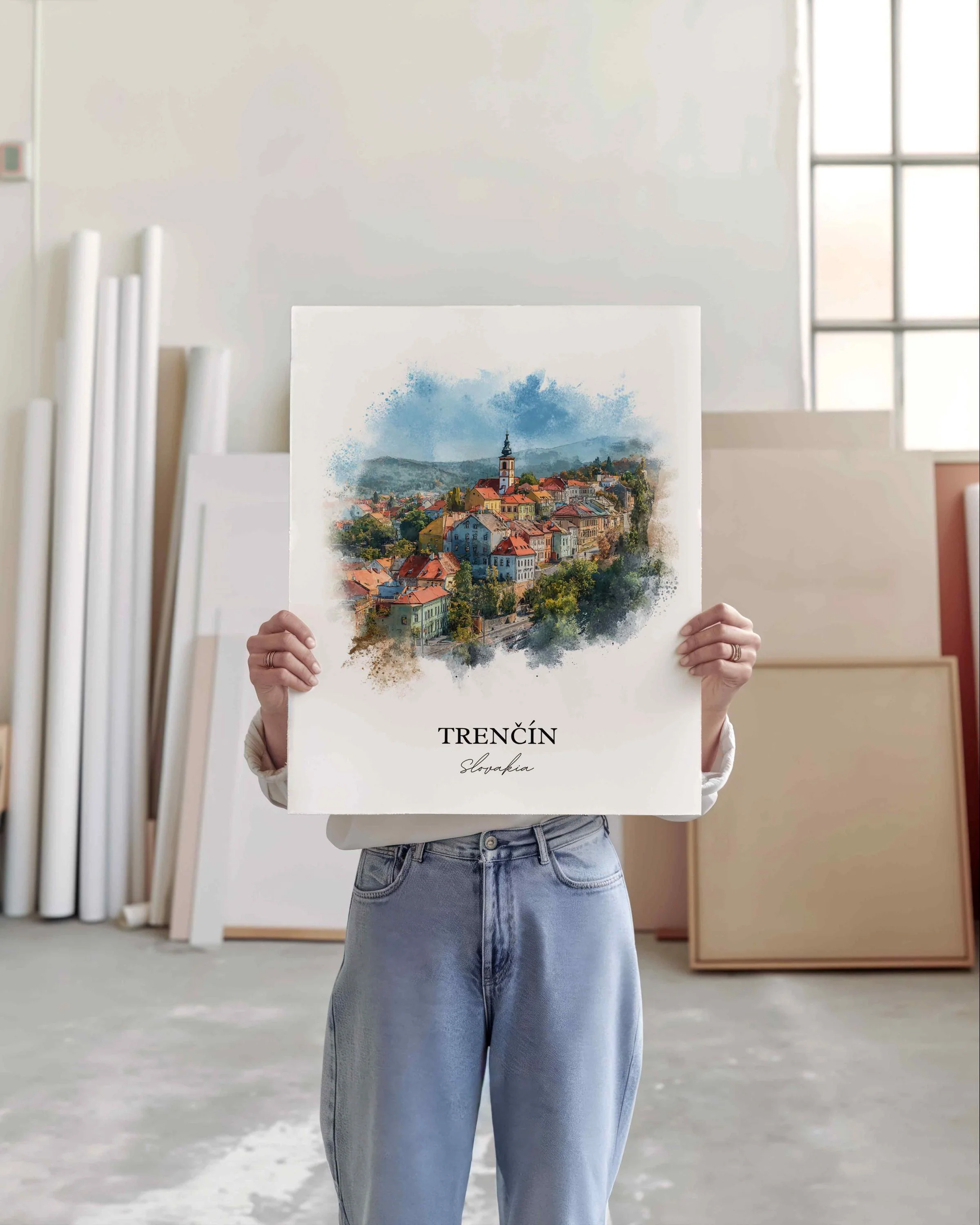 Trencin, Slovakia – Watercolor Art Print - Image 7