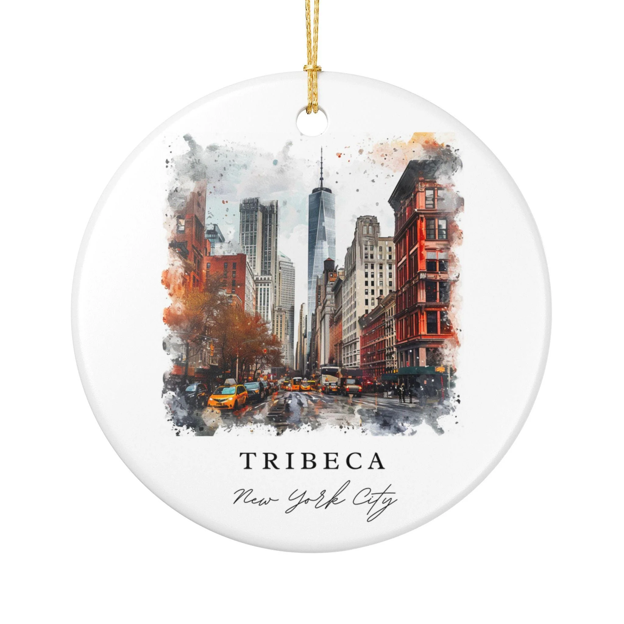 Tribeca Ornament: Unique Tribeca NYC Souvenir, Tribeca NYC Xmas Decor, and Authentic Manhattan Gift - Image 2
