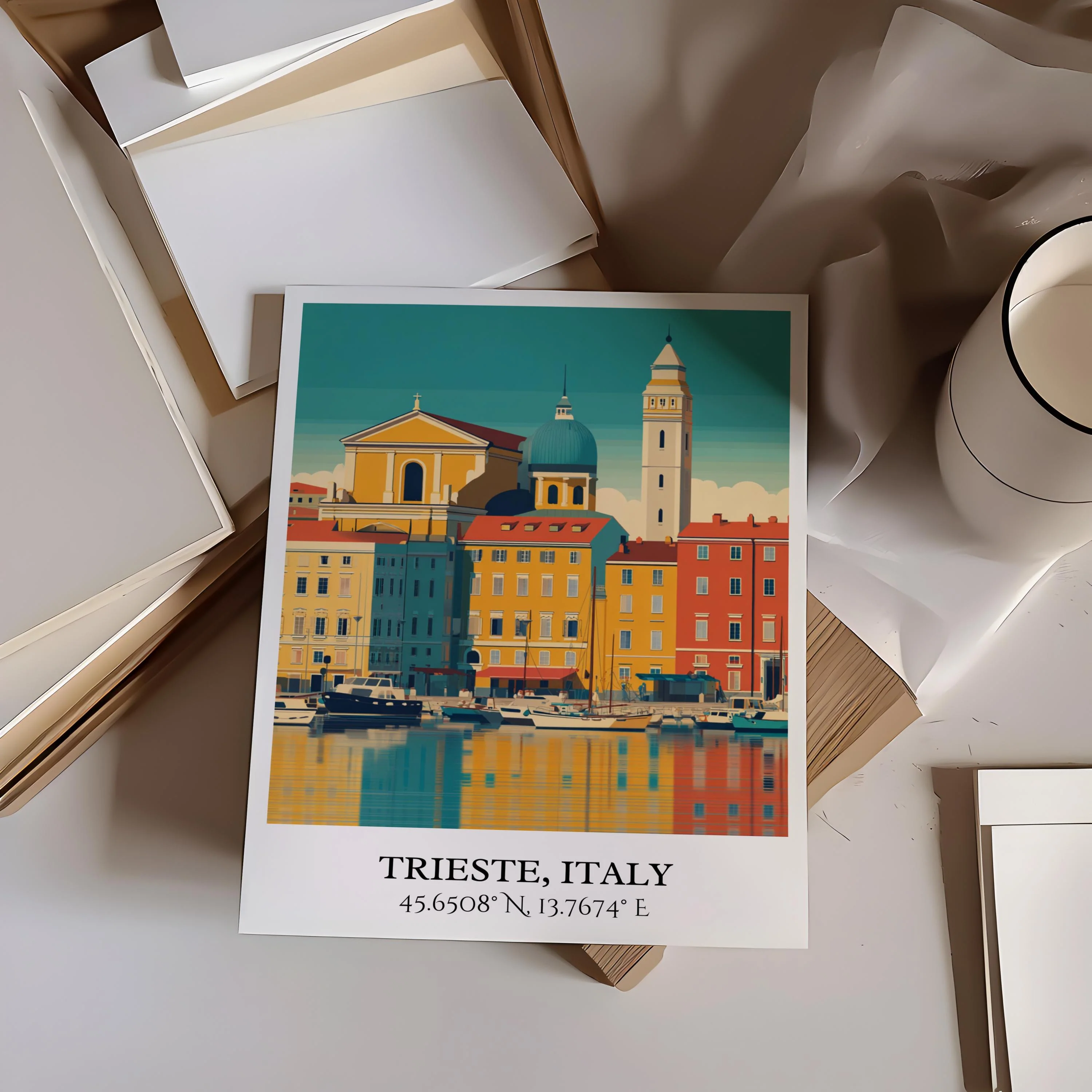 Trieste, Italy – Watercolor Art Print - Image 6