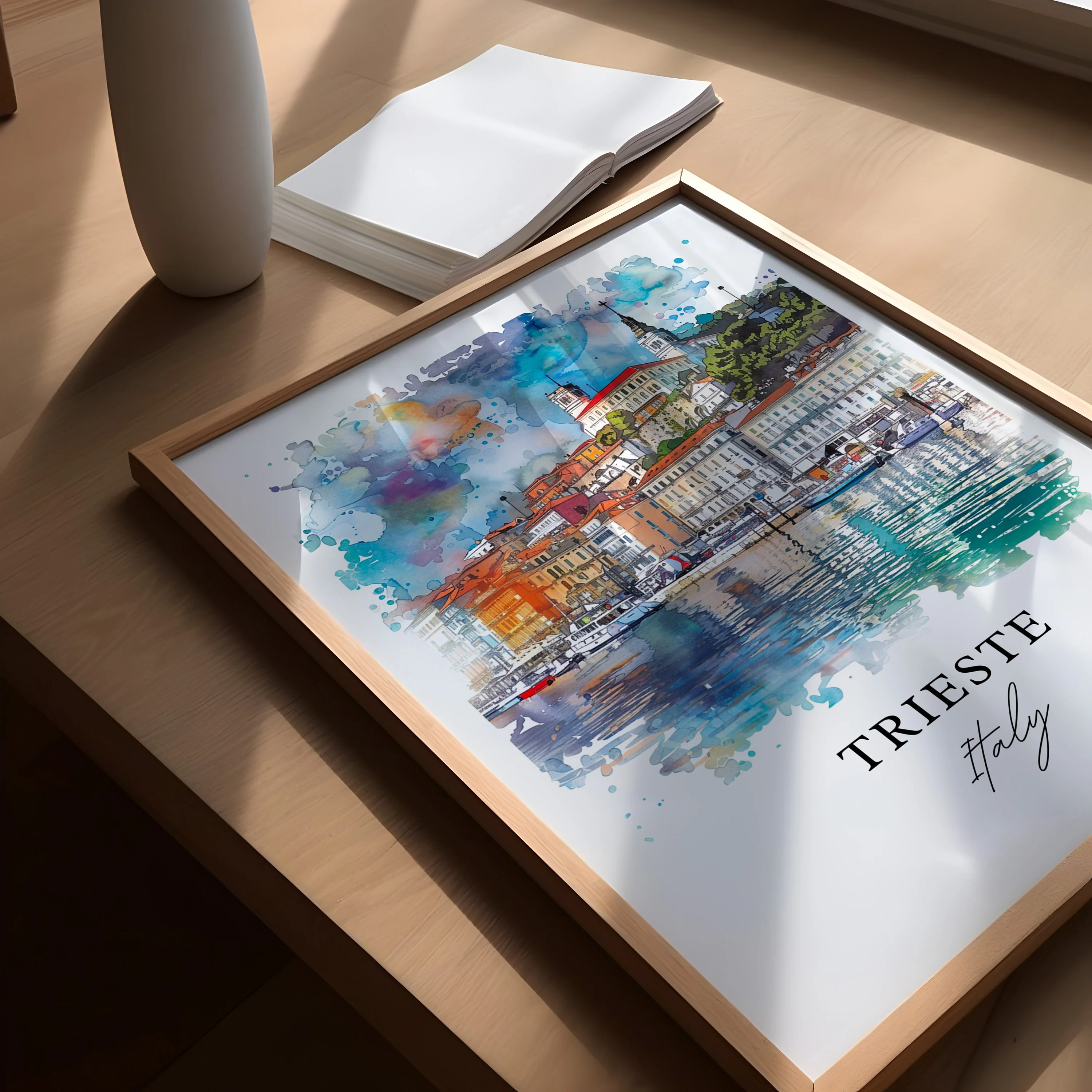 Trieste, Italy – Watercolor Art Print - Image 3