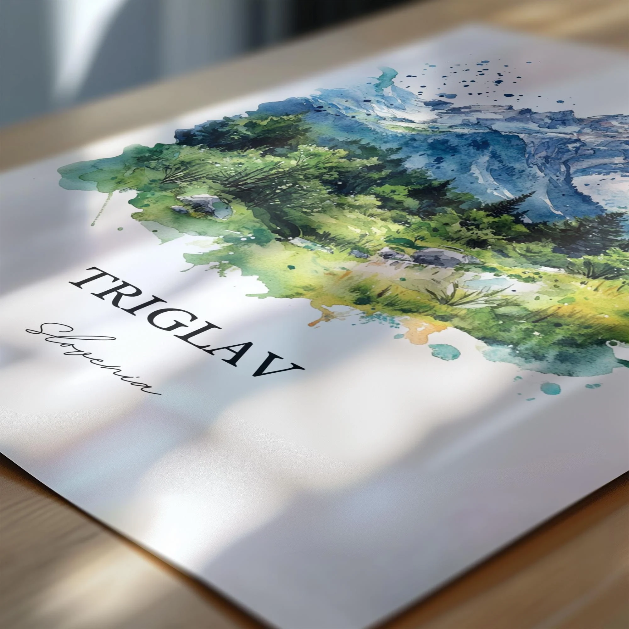Triglav, Slovenia – Watercolor Art Print - Image 2