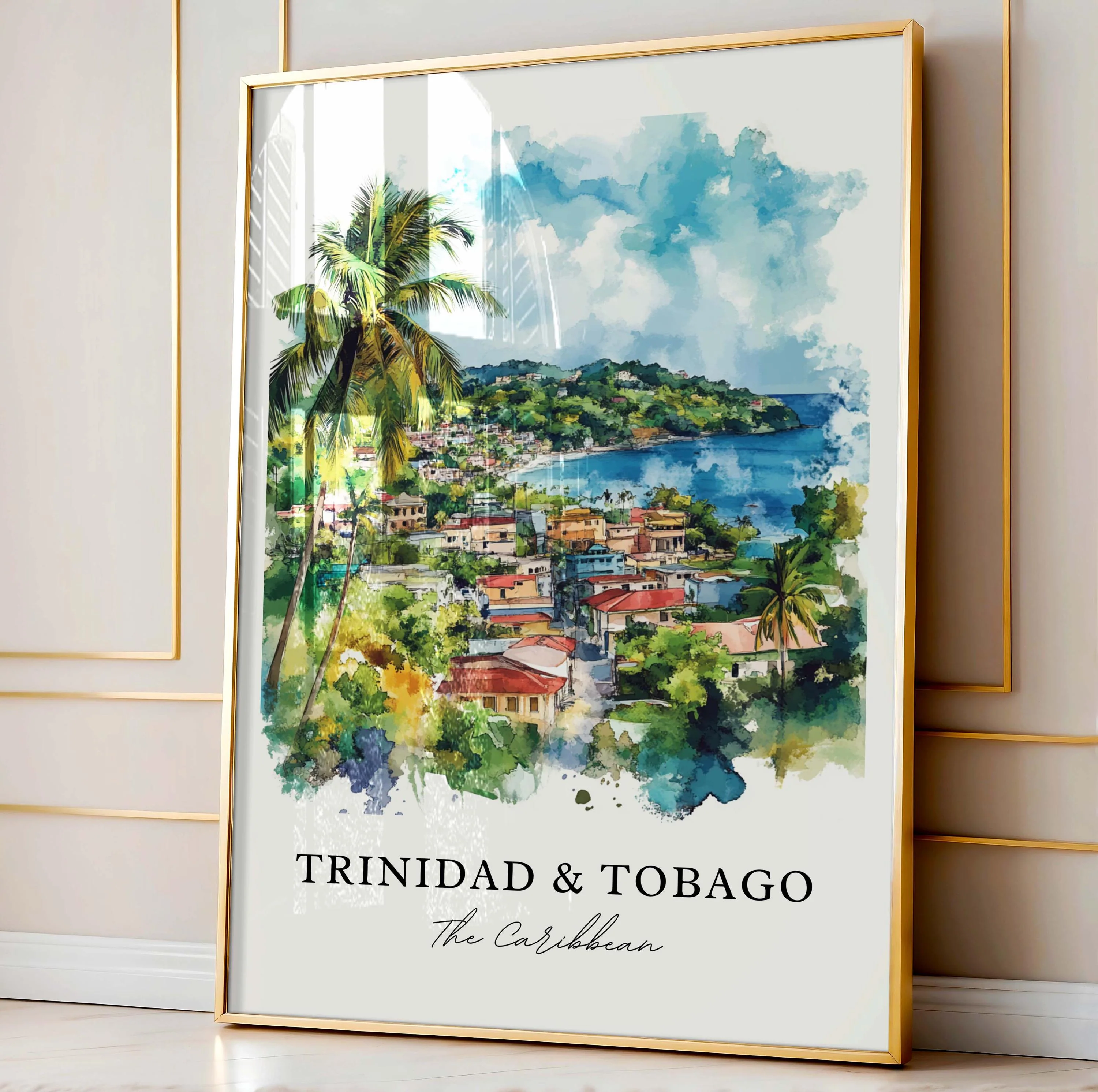 Trinidad, Trinidad and Tobago – Watercolor Art Print - Image 3