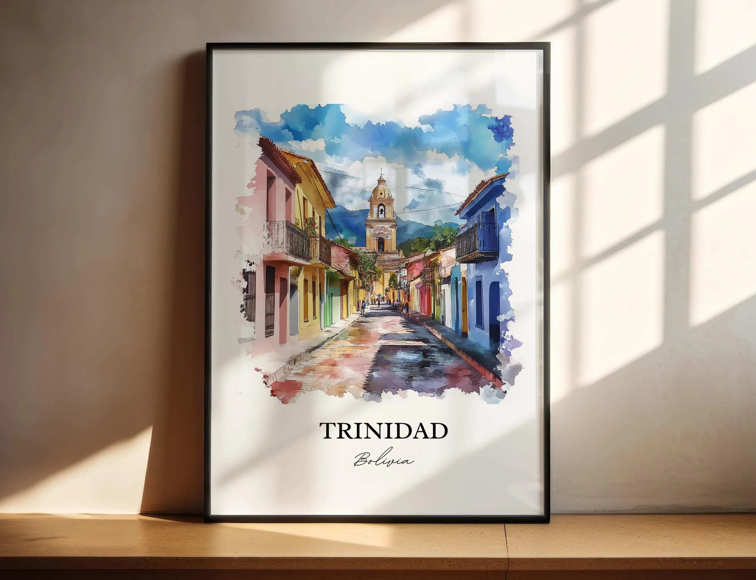 Trinidad, Bolivia – Watercolor Art Print