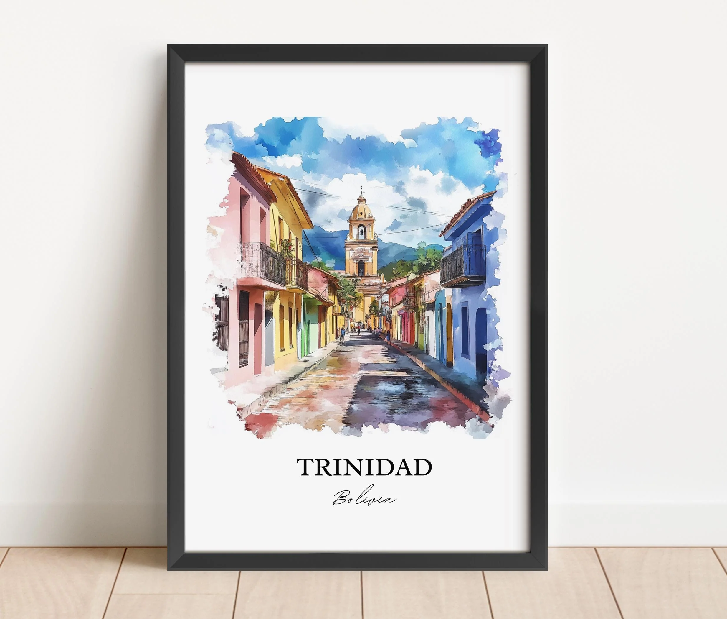 Trinidad, Bolivia – Watercolor Art Print - Image 6