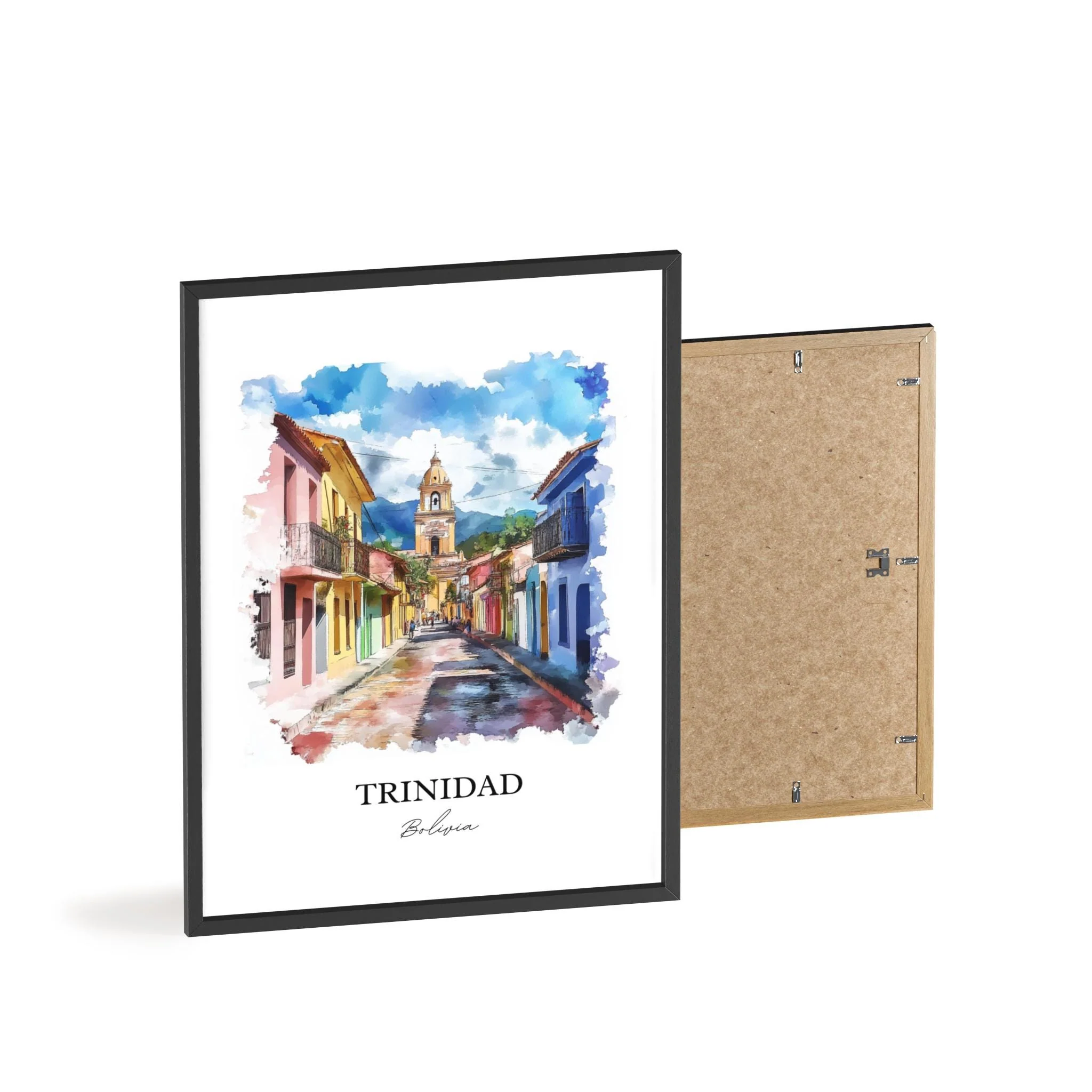 Trinidad, Bolivia – Watercolor Art Print - Image 8