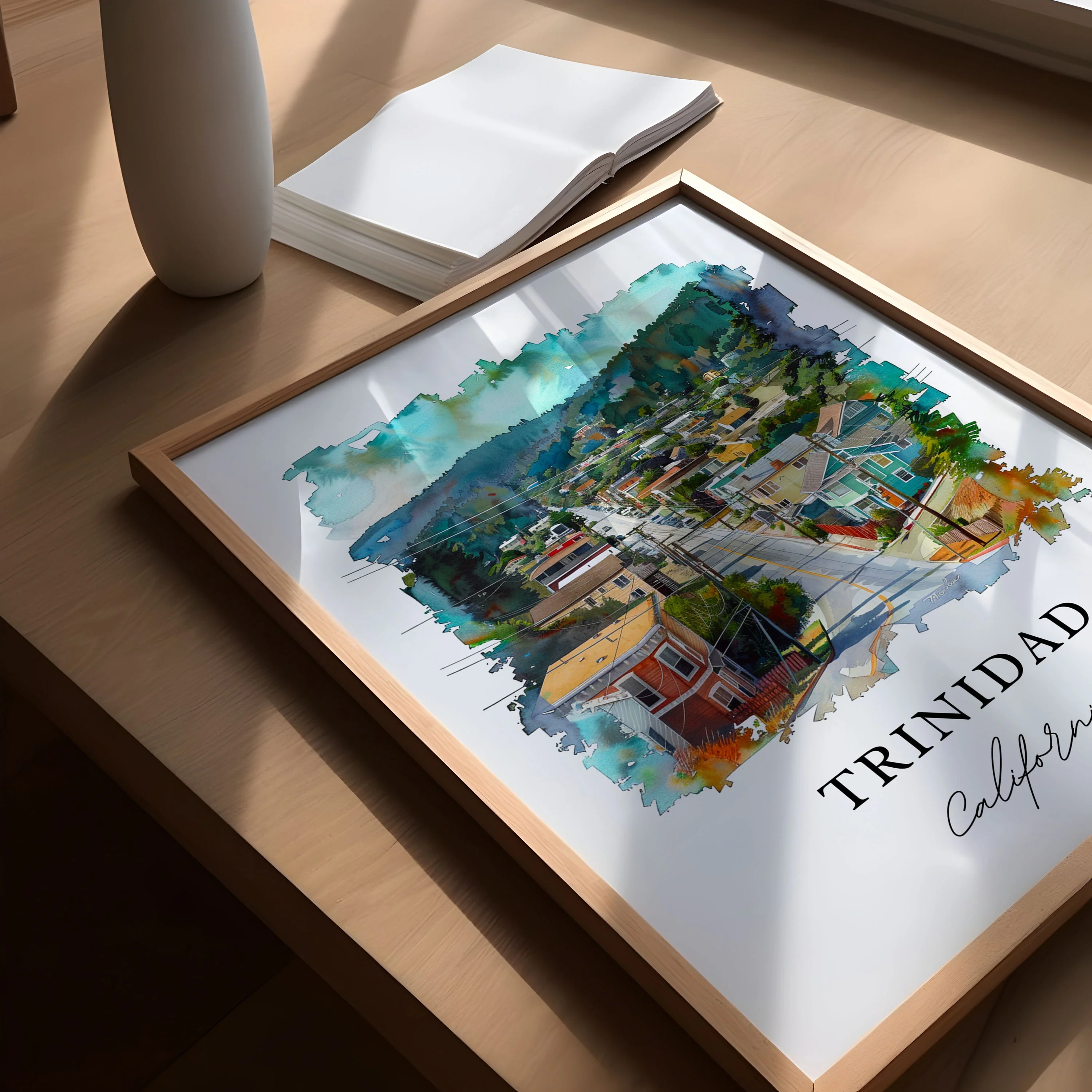 Trinidad, California, USA – Watercolor Art Print - Image 3