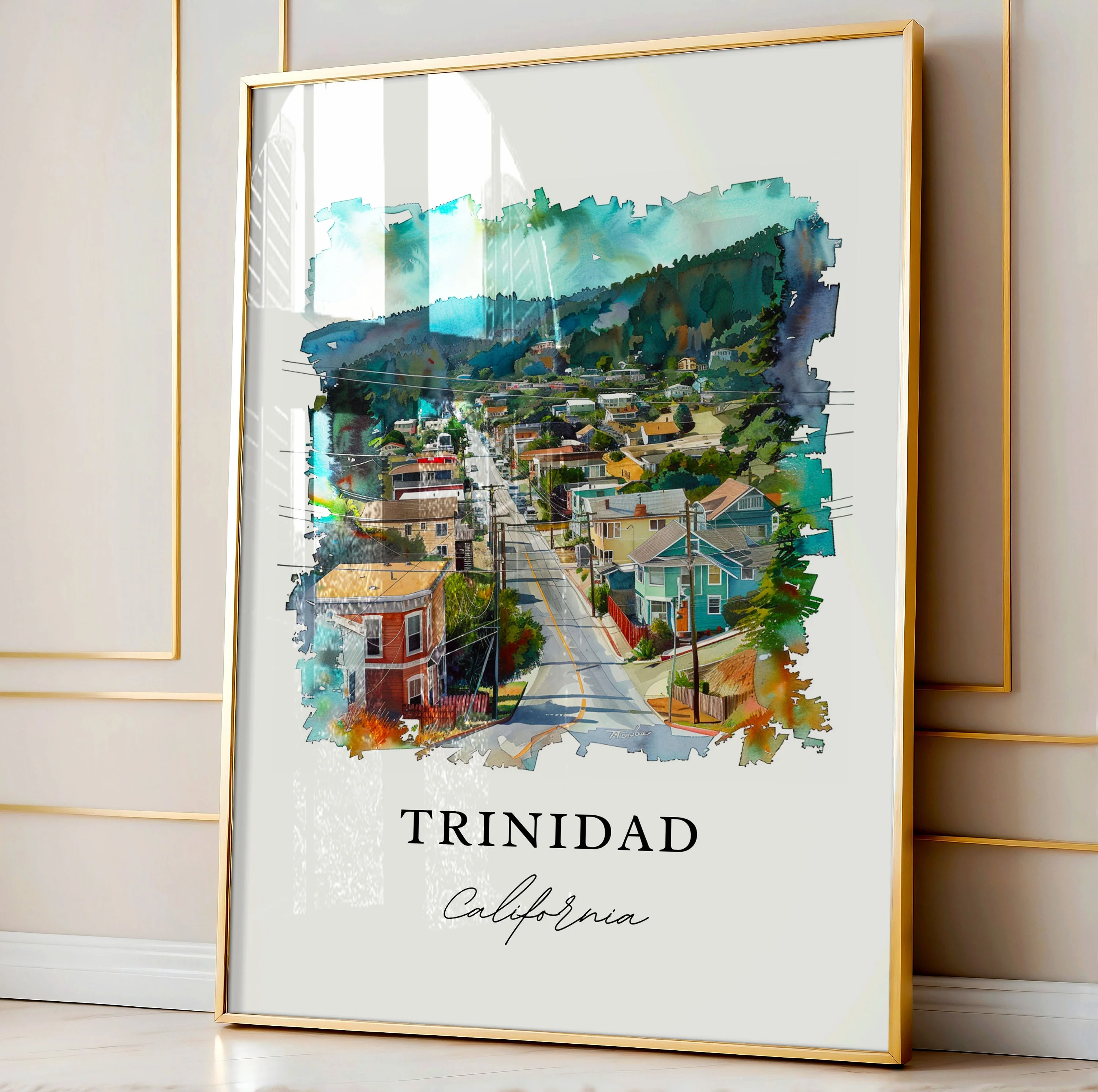 Trinidad, California, USA – Watercolor Art Print - Image 4
