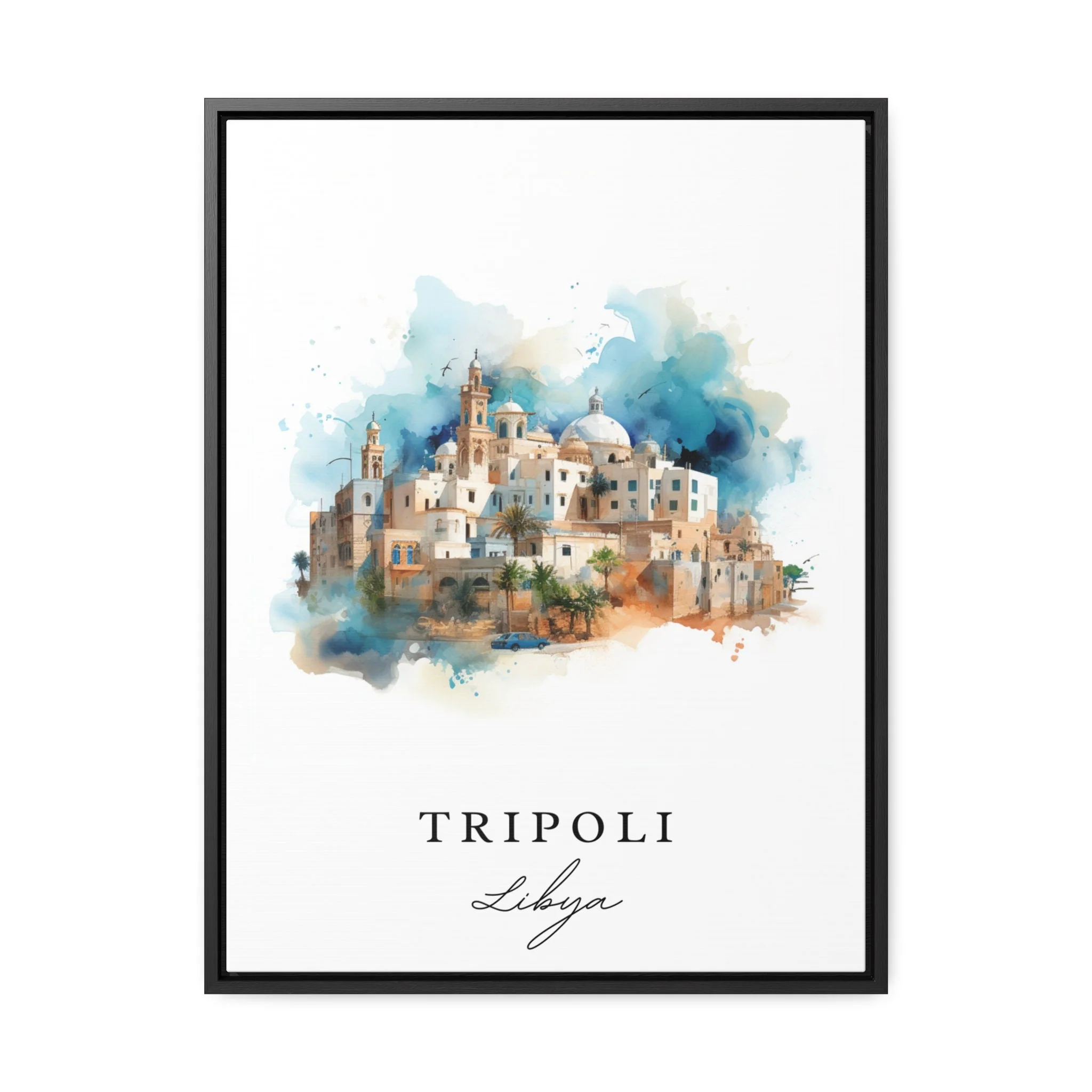 Tripoli, Libya – Watercolor Art Print - Image 2