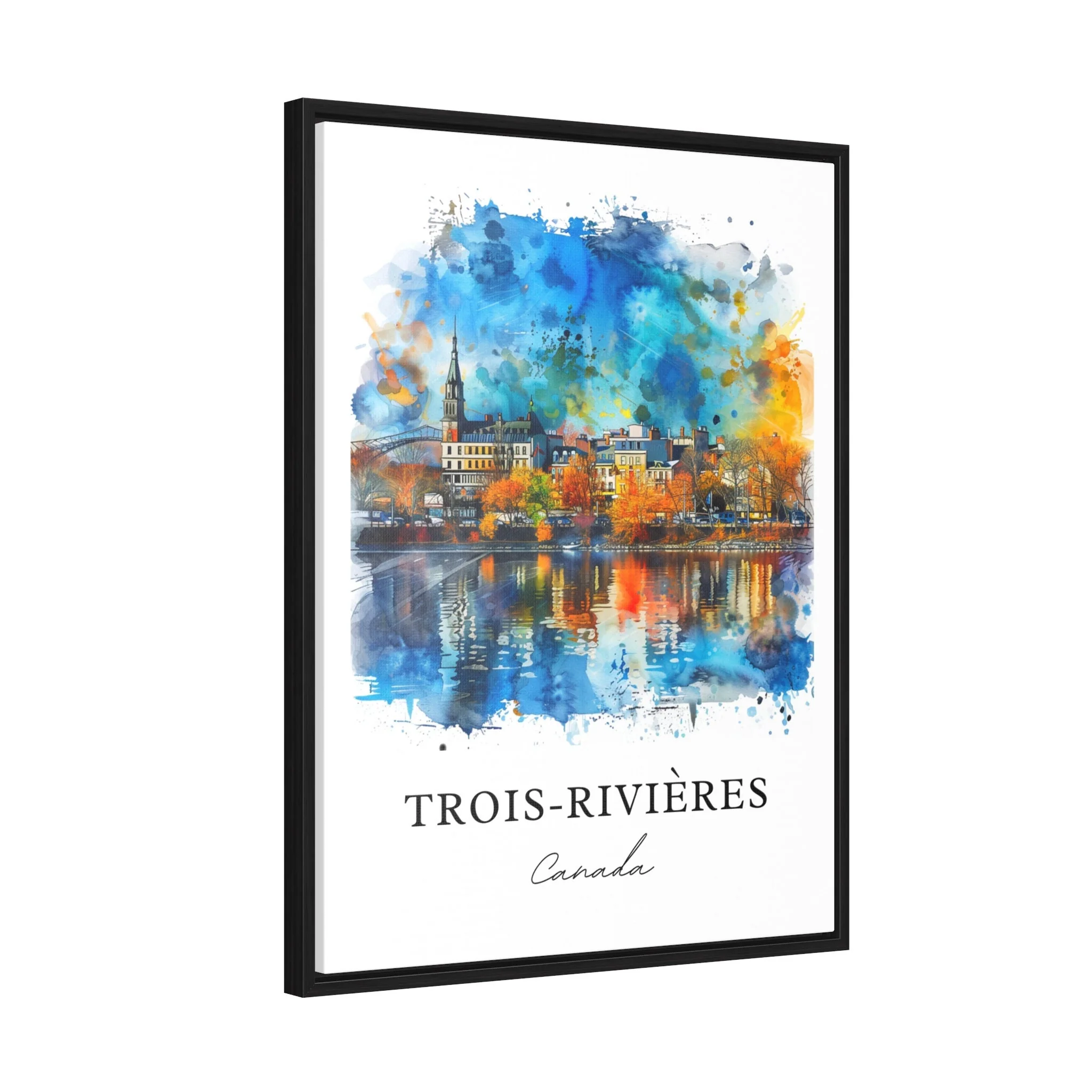Trois-Rivières, Quebec – Watercolor Art Print - Image 6