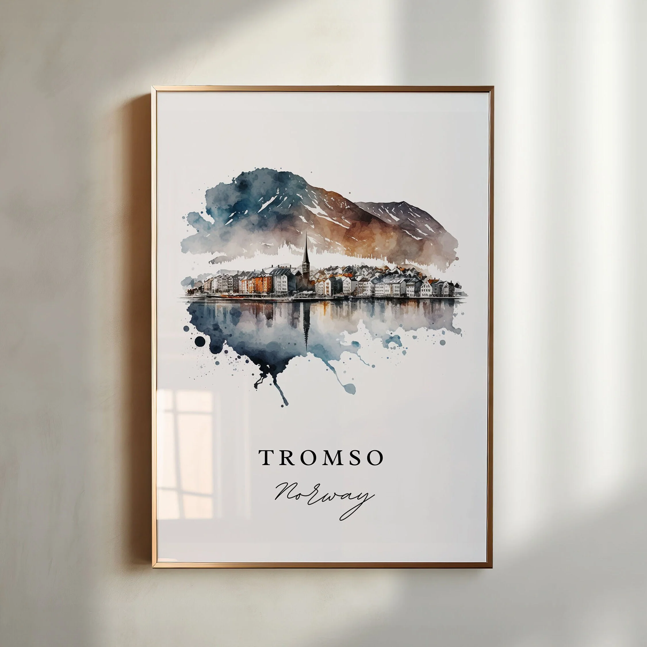 Tromso, Norway – Watercolor Art Print