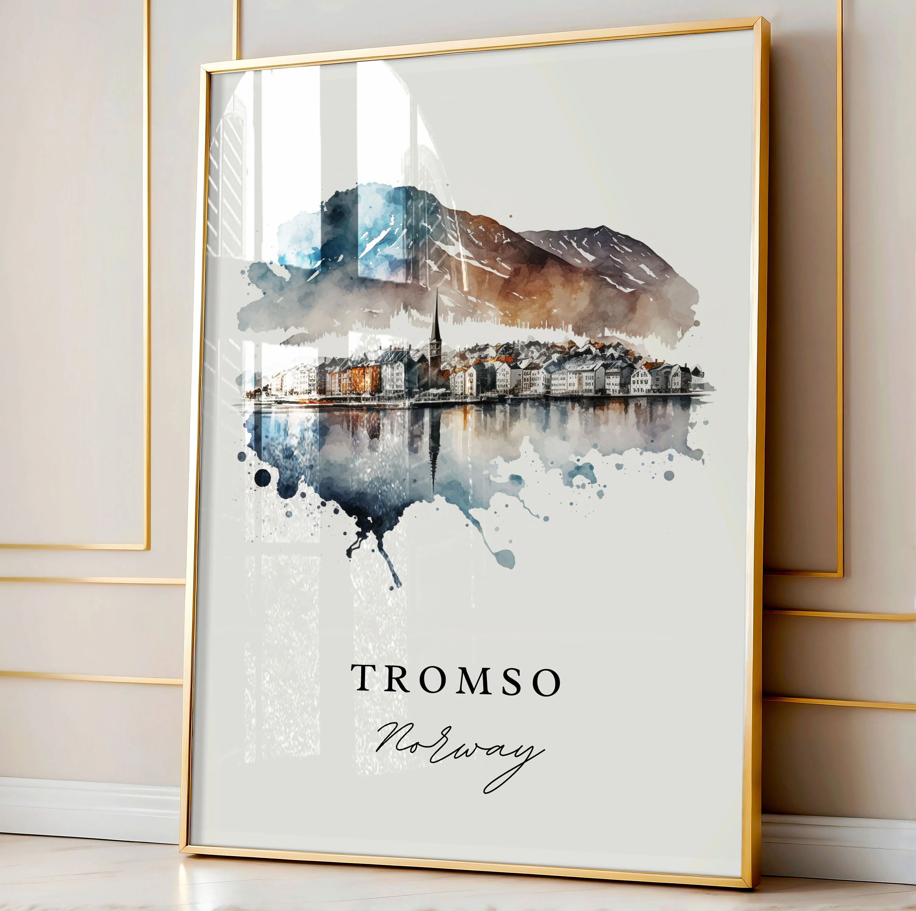 Tromso, Norway – Watercolor Art Print - Image 4
