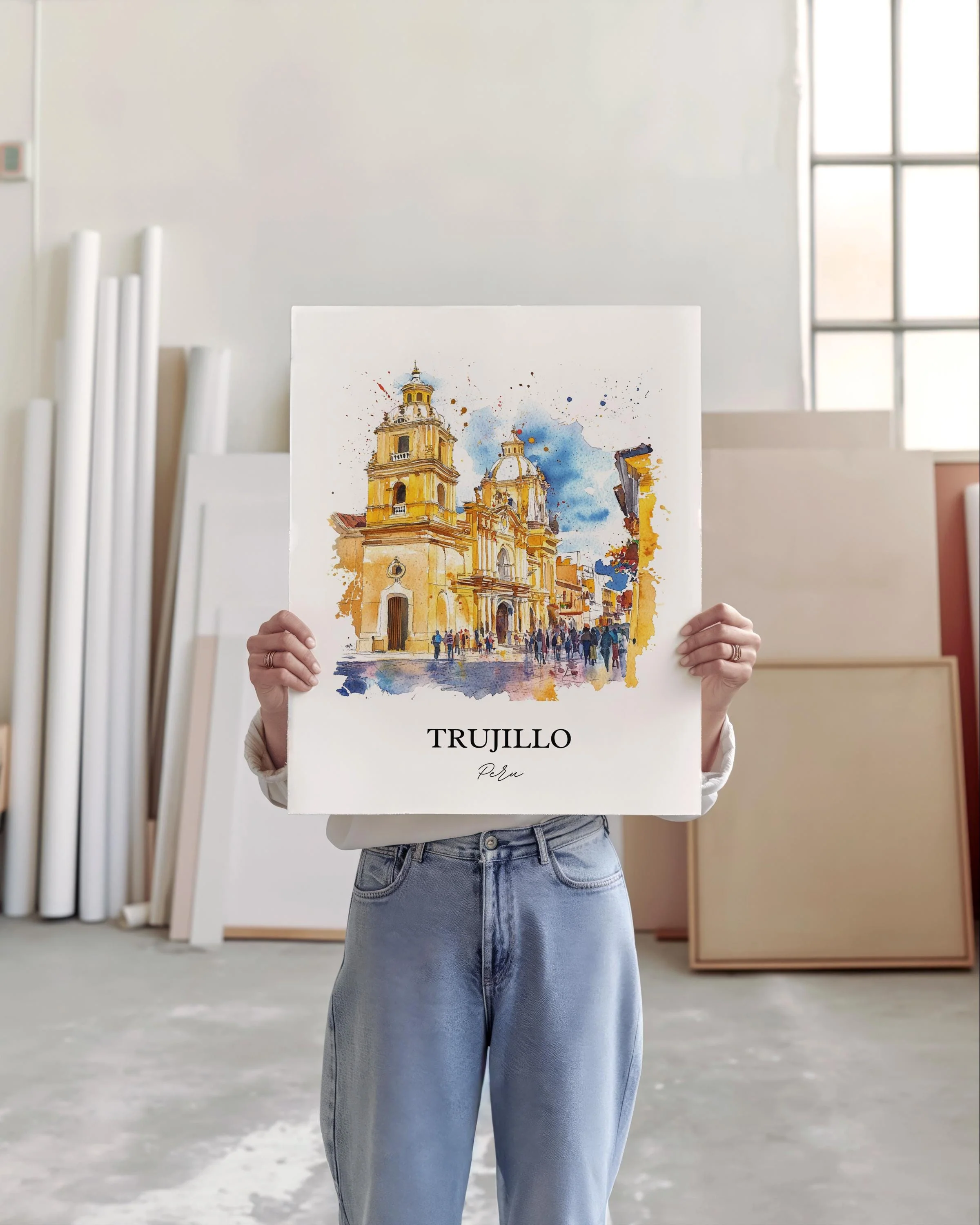 Trujillo, Peru – Watercolor Art Print - Image 4