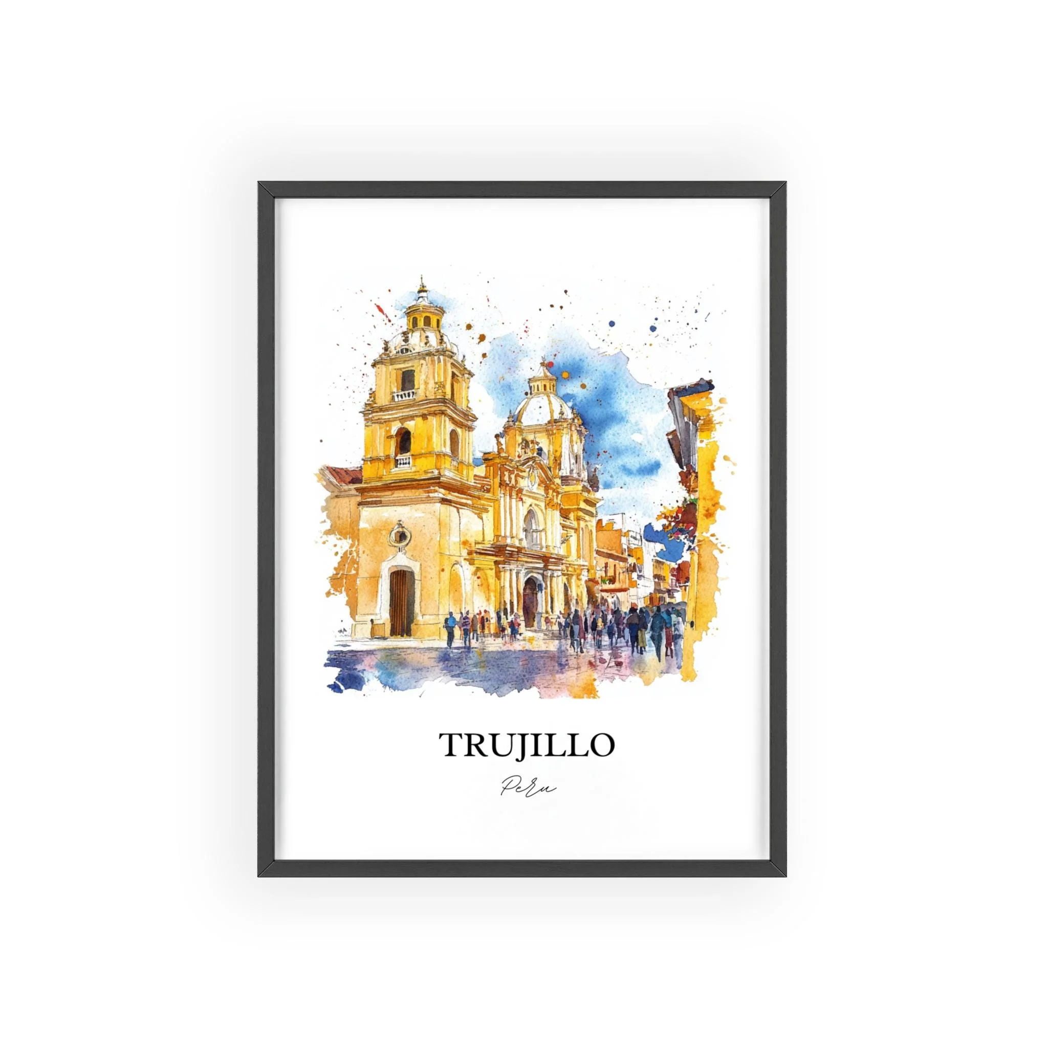 Trujillo, Peru – Watercolor Art Print - Image 7