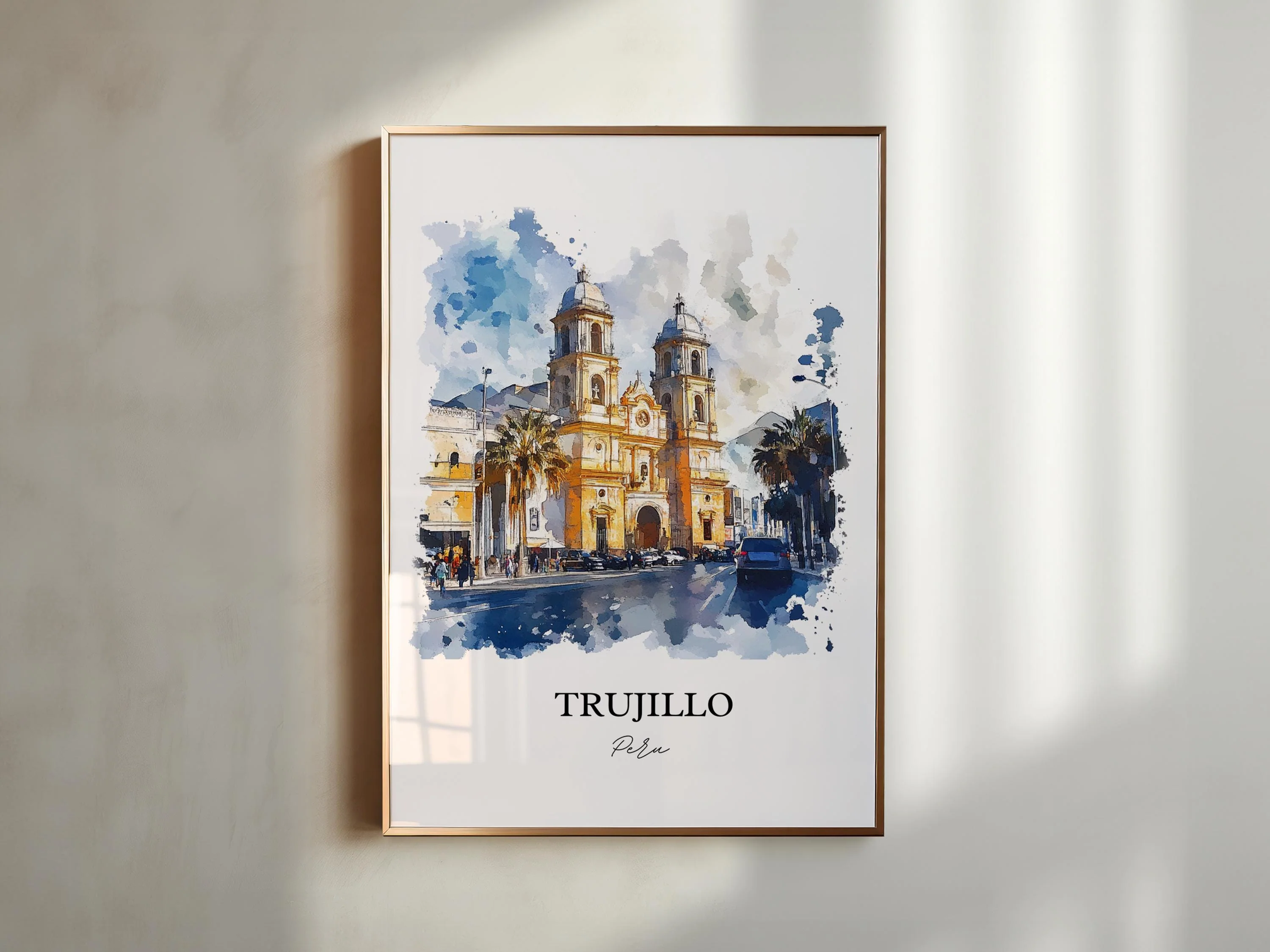 Trujillo, Peru – Watercolor Art Print - Image 3