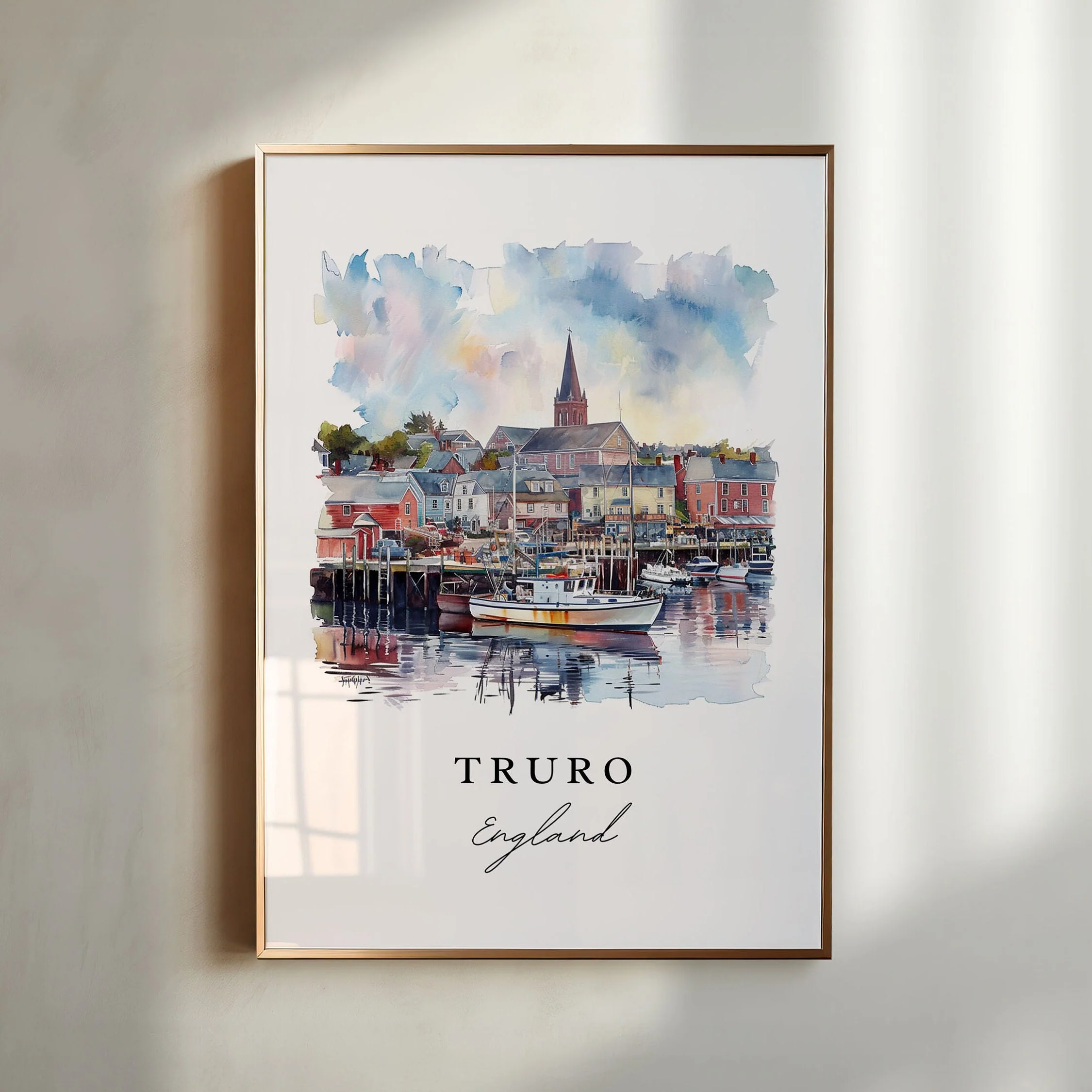Truro, England – Watercolor Art Print