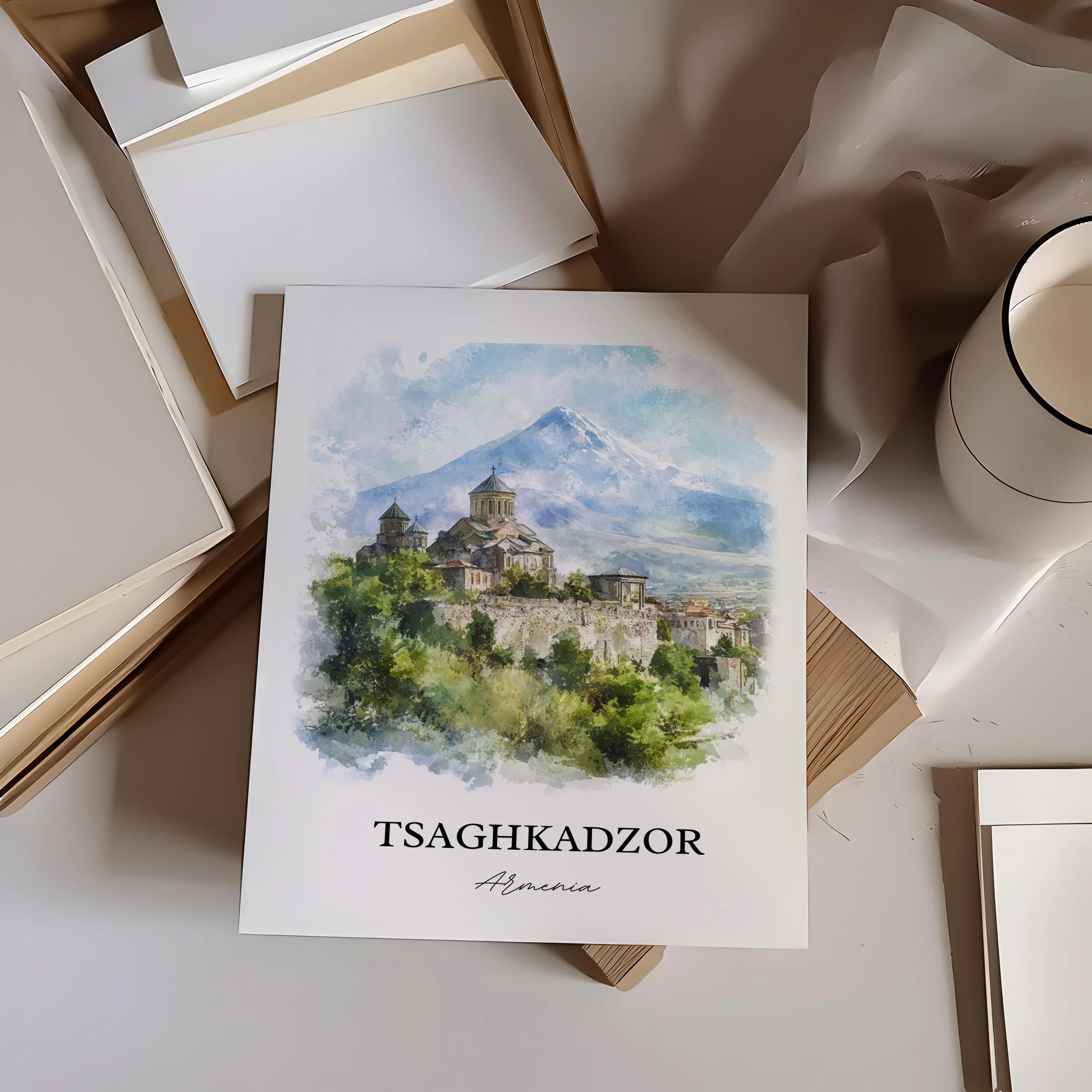 Tsaghkadzor, Armenia – Watercolor Art Print - Image 6