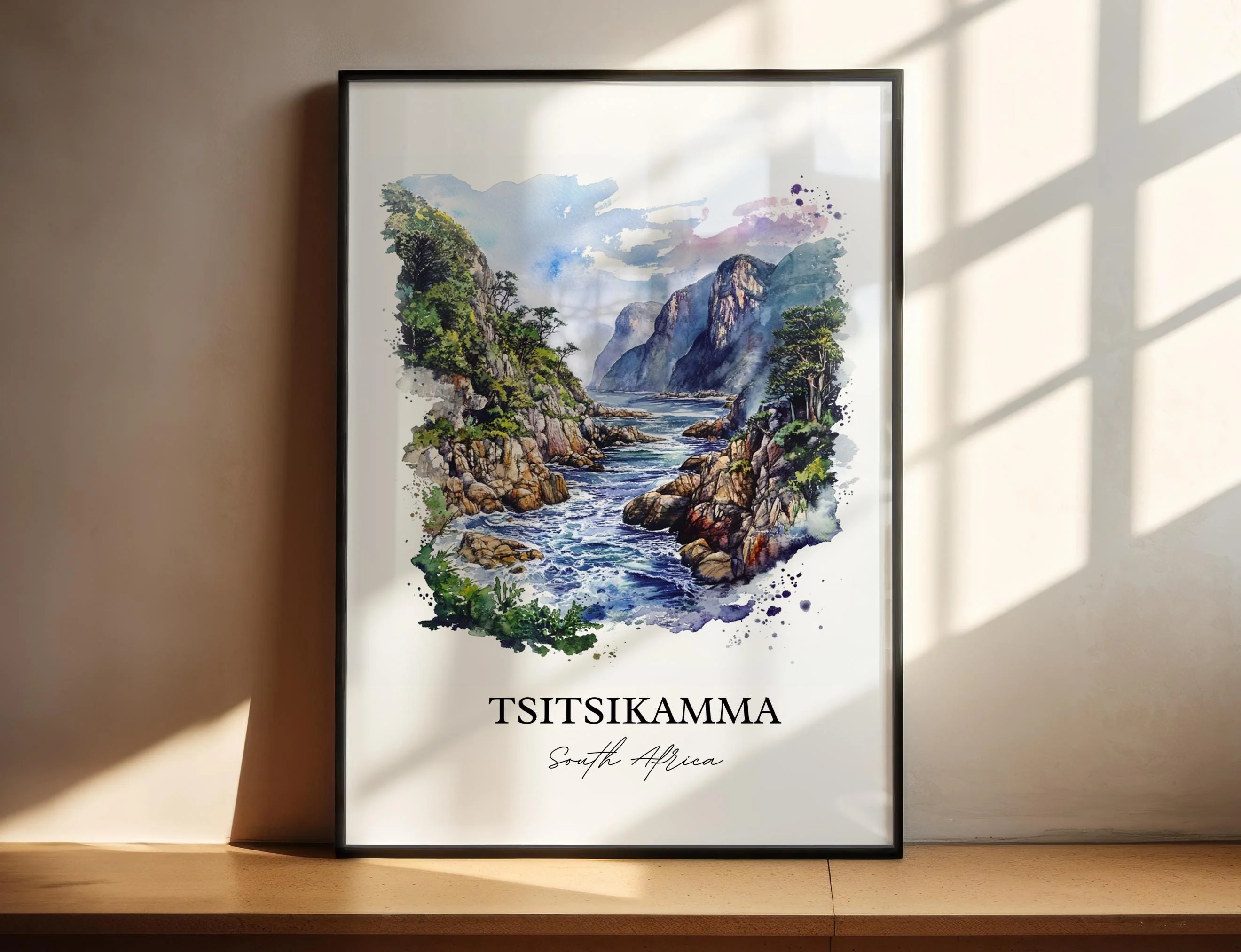 Tsitsikamma National Park, South Africa – Watercolor Art Print