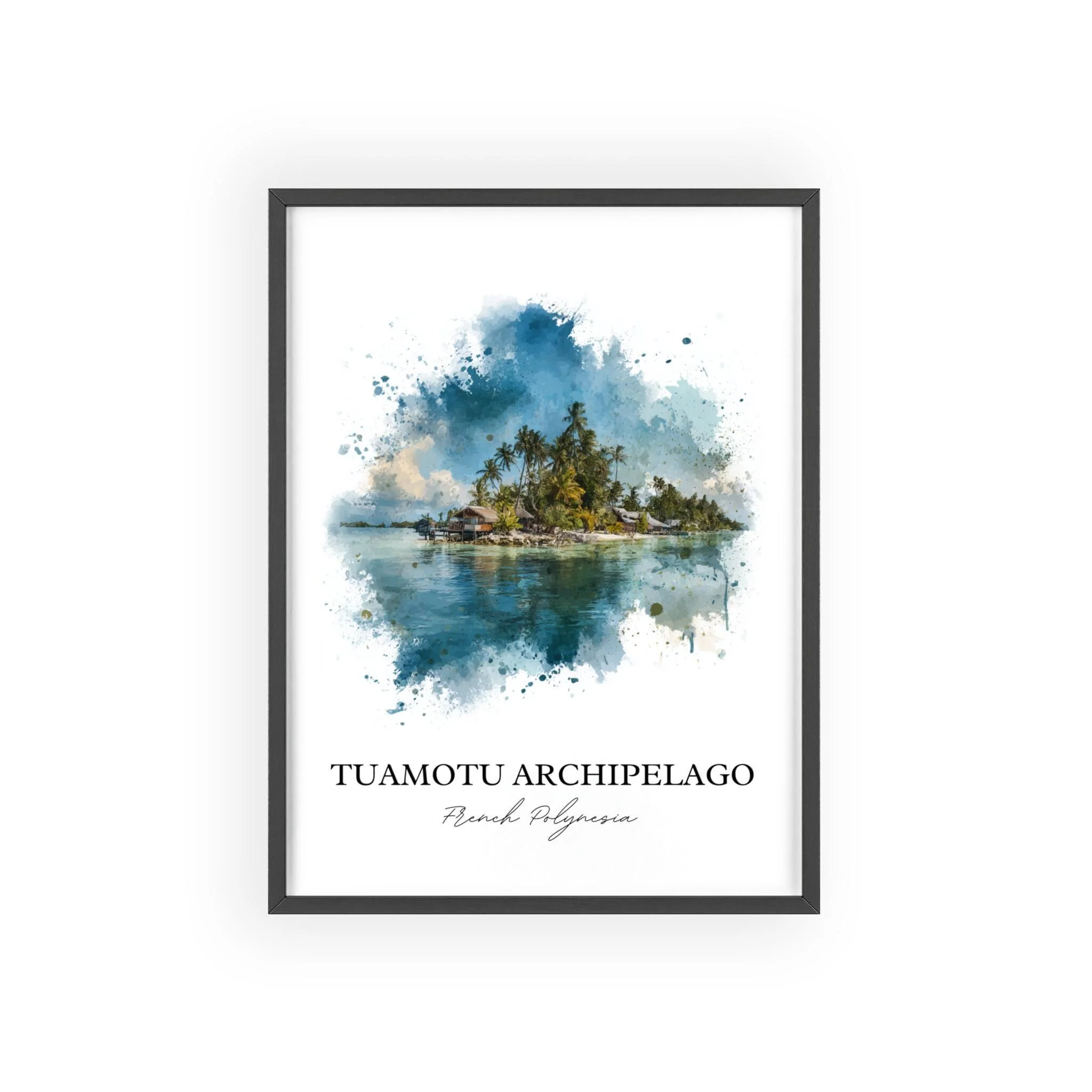 Tuamotu Archipelago, French Polynesia – Watercolor Art Print - Image 7