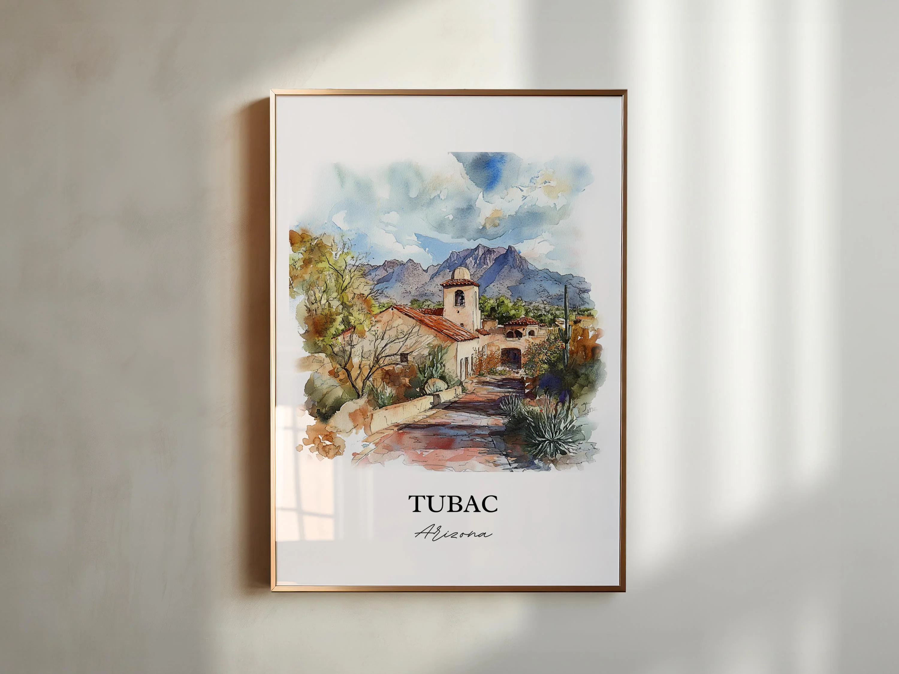 Tubac, AZ, USA – Watercolor Art Print - Image 4