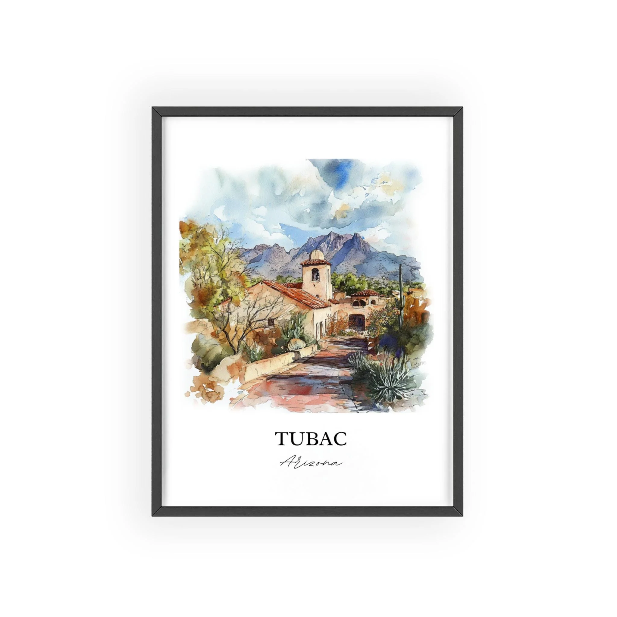 Tubac, AZ, USA – Watercolor Art Print - Image 7