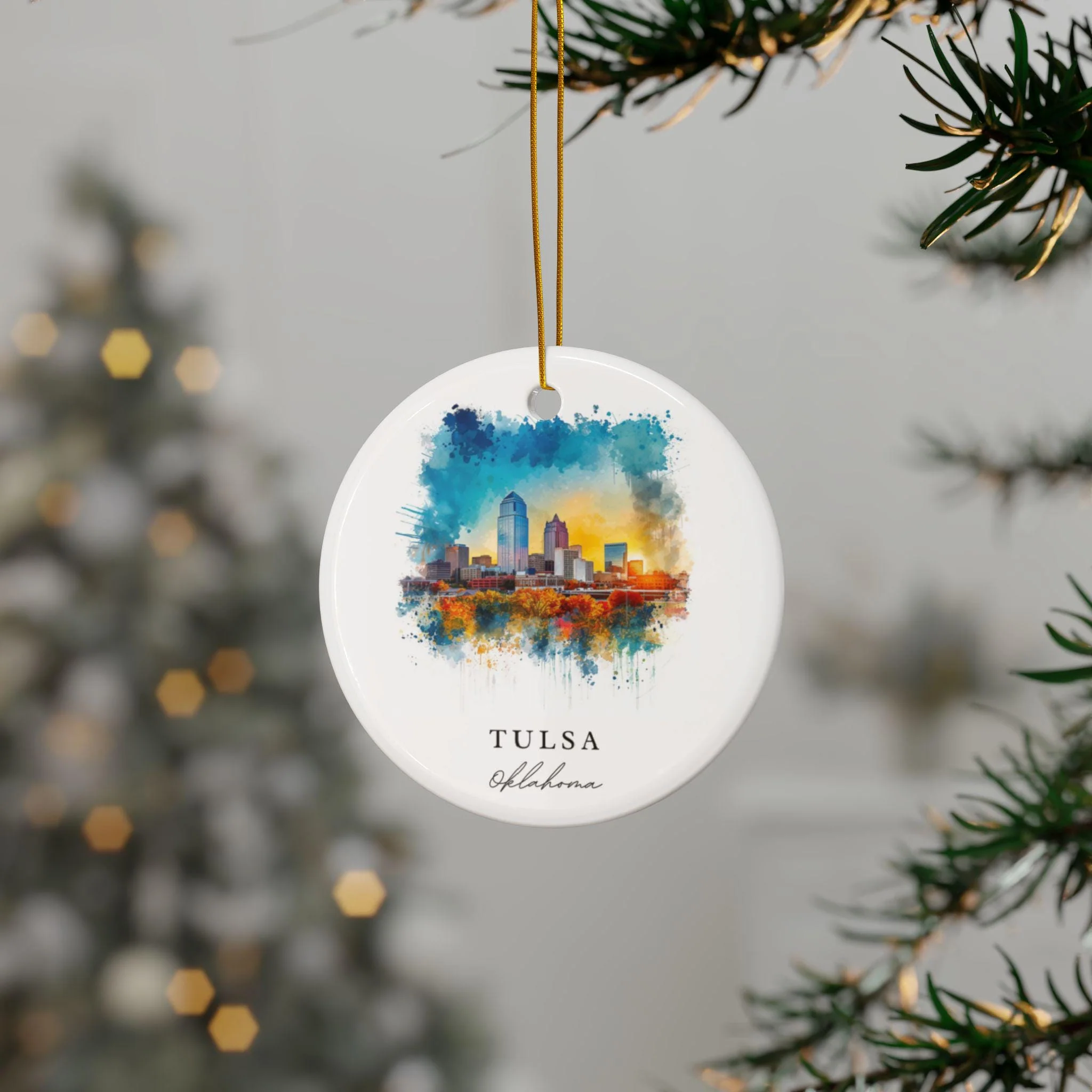 Tulsa OK Ornament: Unique Tulsa Souvenir, Tulsa Oklahoma Decor, and Authentic Tulsa Christmas Gift - Image 2