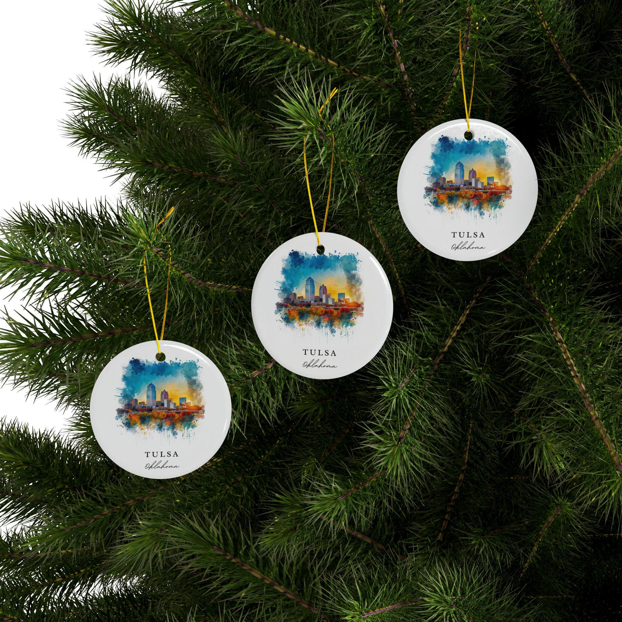 Tulsa OK Ornament: Unique Tulsa Souvenir, Tulsa Oklahoma Decor, and Authentic Tulsa Christmas Gift - Image 3
