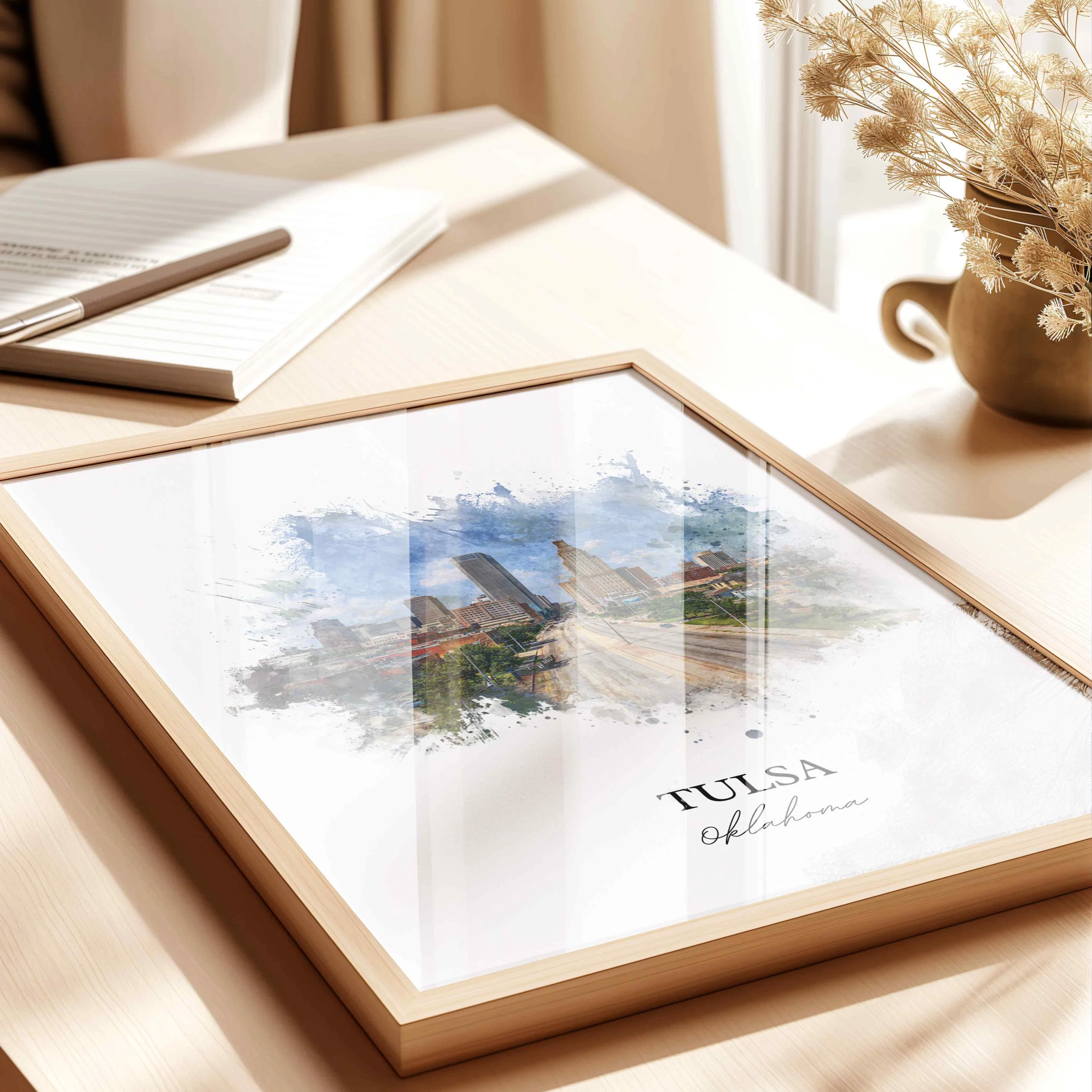 Tulsa, Oklahoma – Watercolor Art Print - Image 4