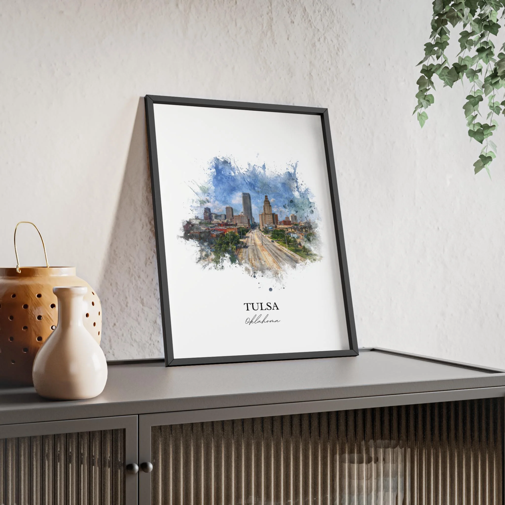 Tulsa, Oklahoma – Watercolor Art Print - Image 5