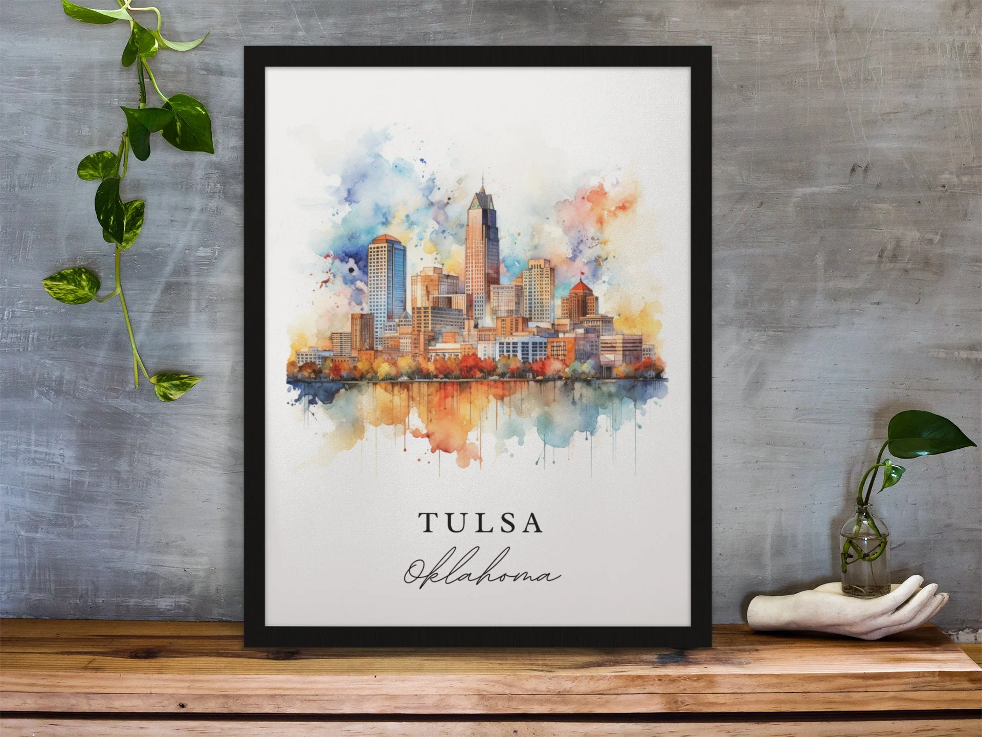 Tulsa, Oklahoma – Watercolor Art Print - Image 6