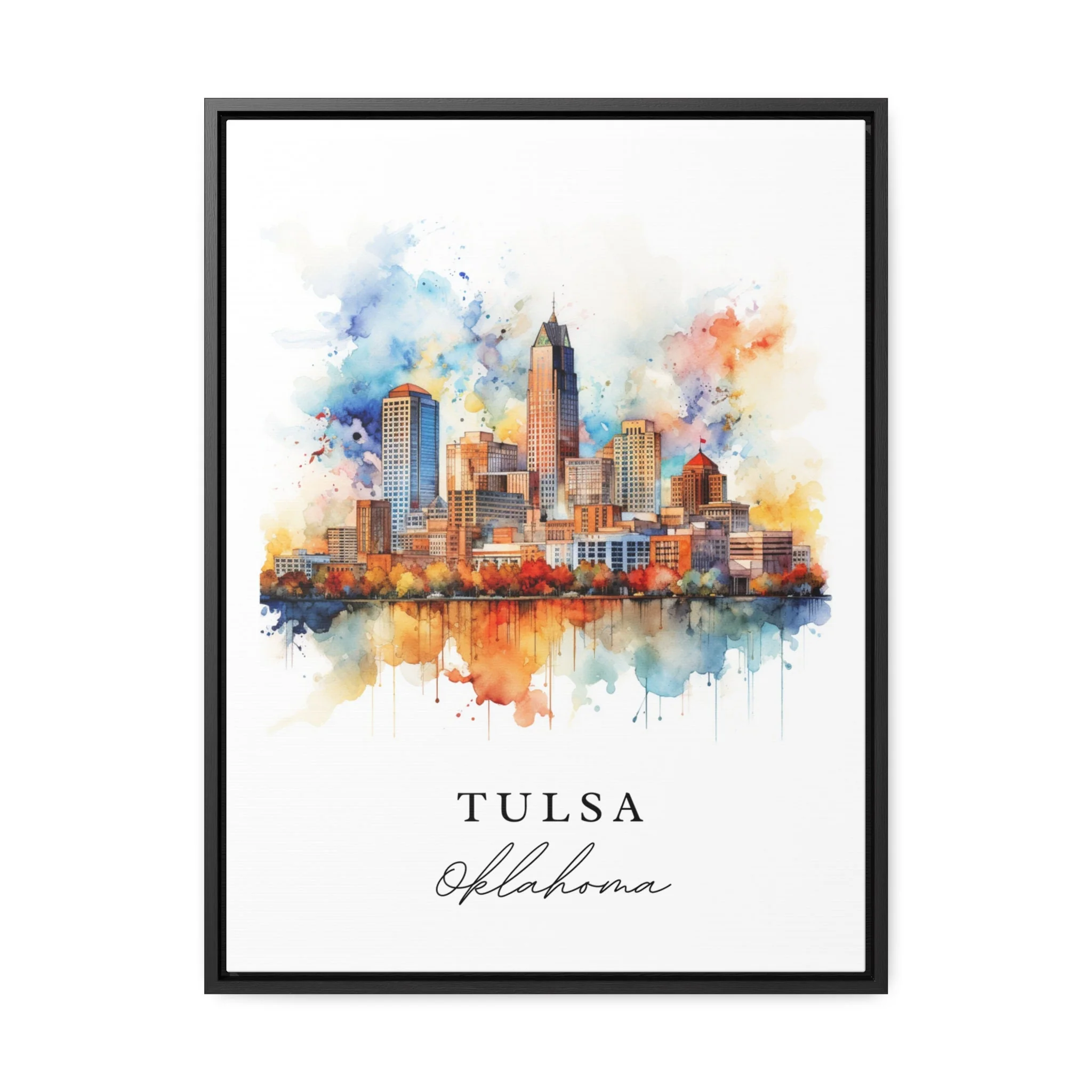 Tulsa, Oklahoma – Watercolor Art Print - Image 7