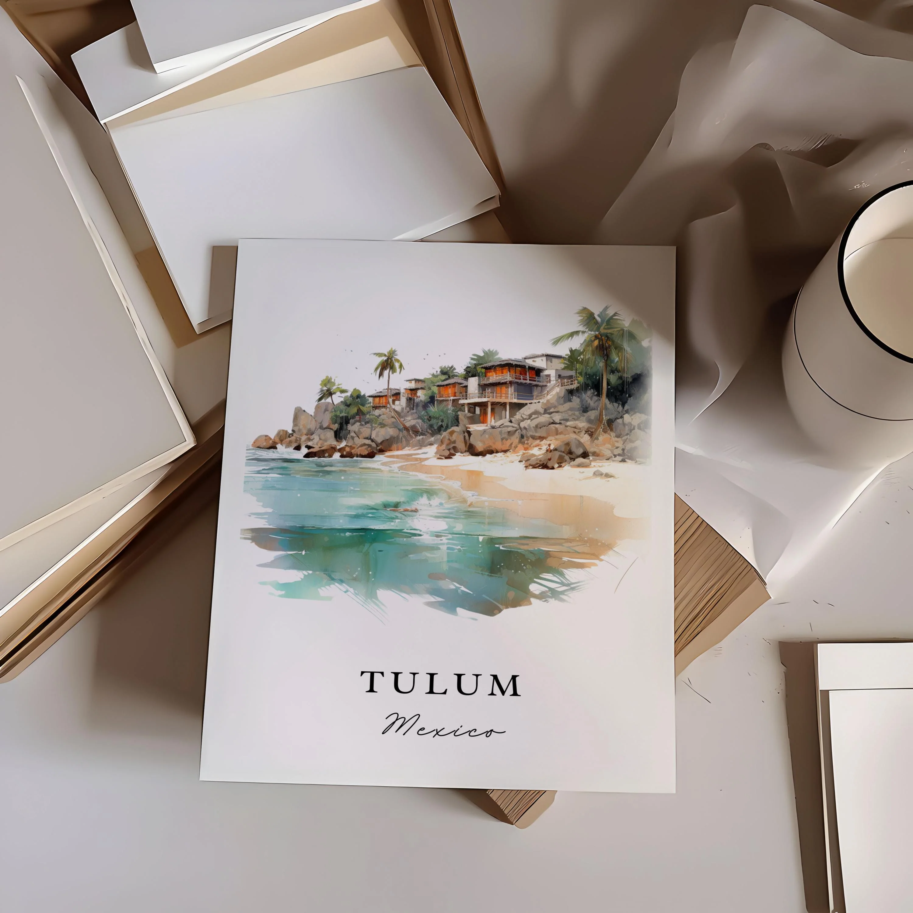 Tulum, Mexico – Watercolor Art Print - Image 2