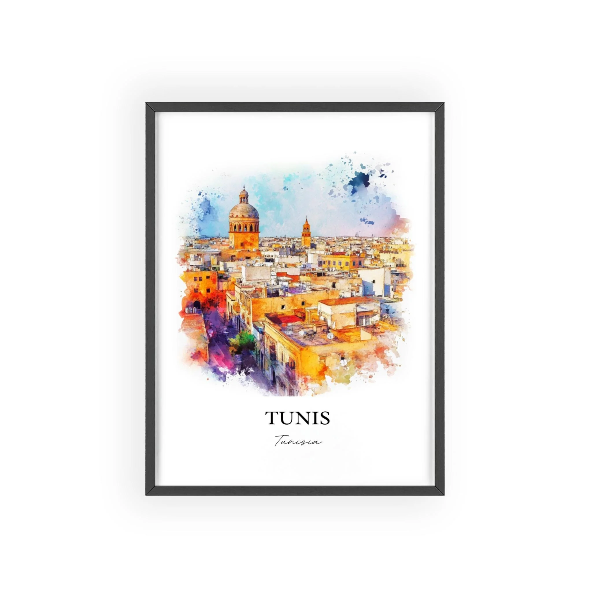 Tunis, Tunisia – Watercolor Art Print - Image 7