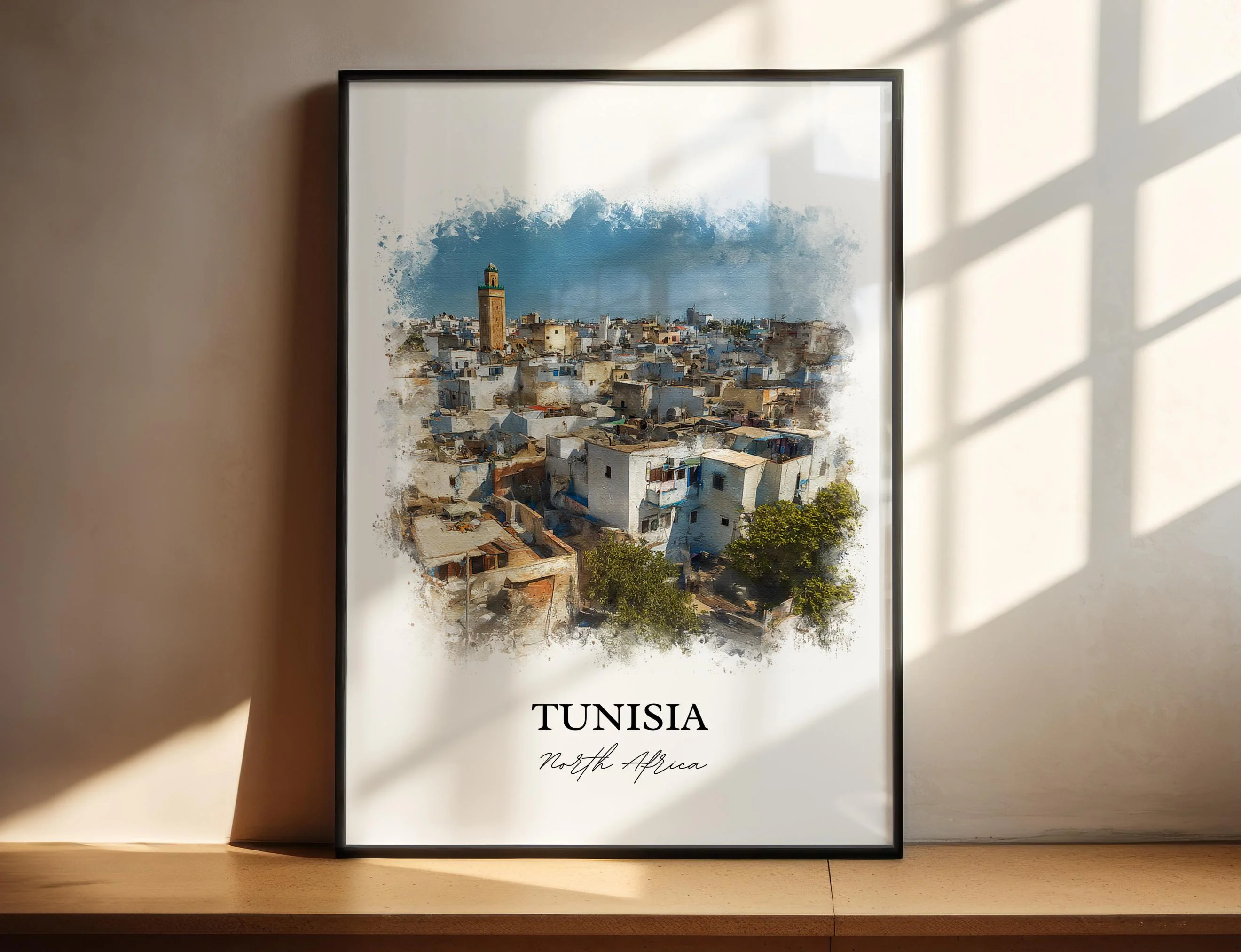Tunisia, Africa – Watercolor Art Print