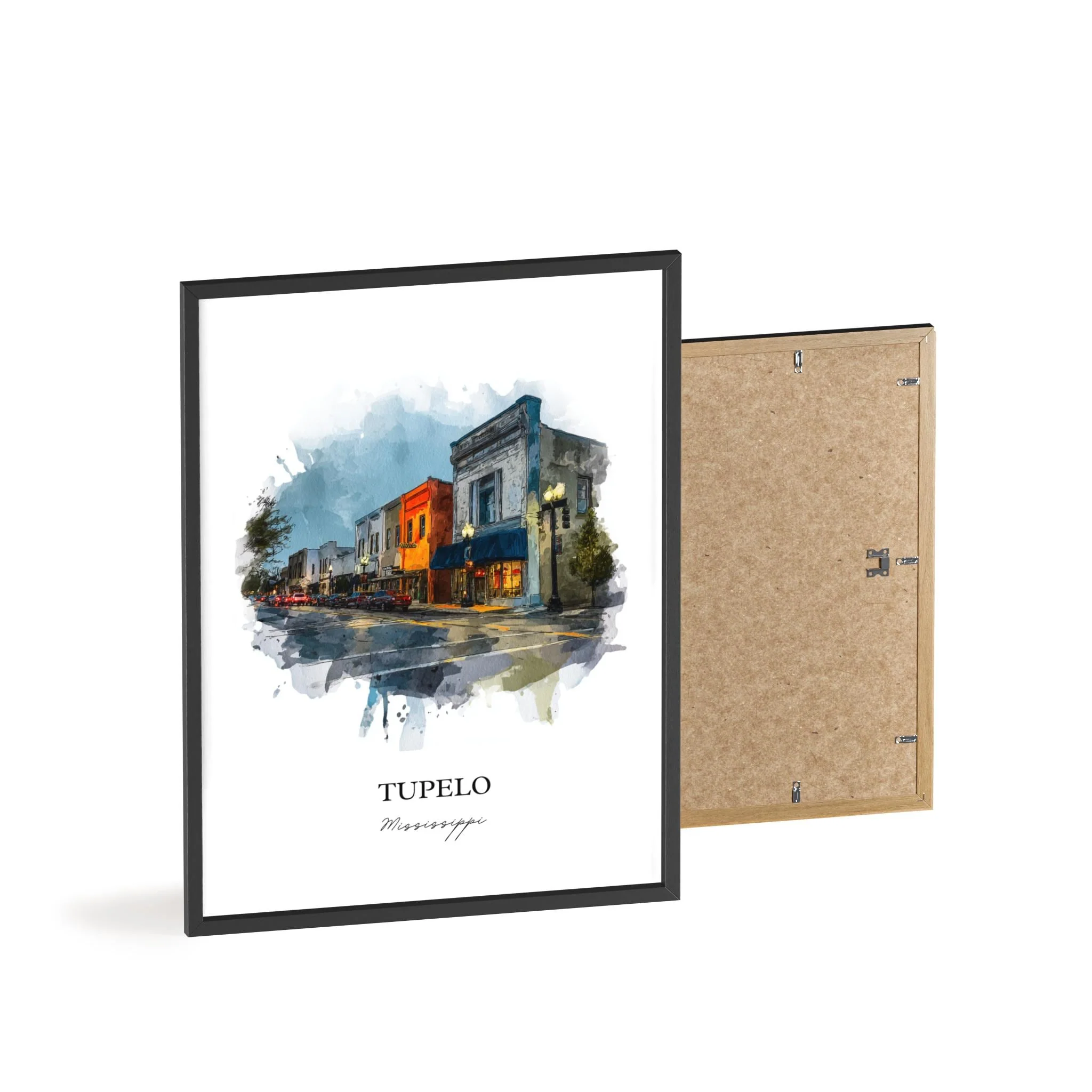 Tupelo, Mississippi – Watercolor Art Print - Image 11