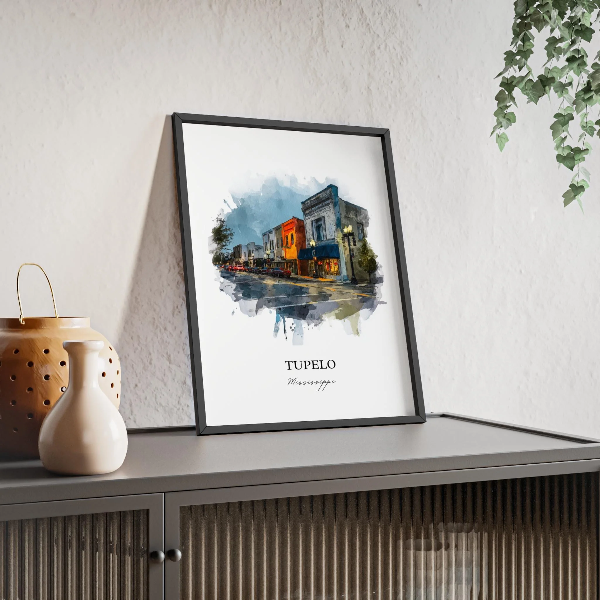 Tupelo, Mississippi – Watercolor Art Print - Image 4