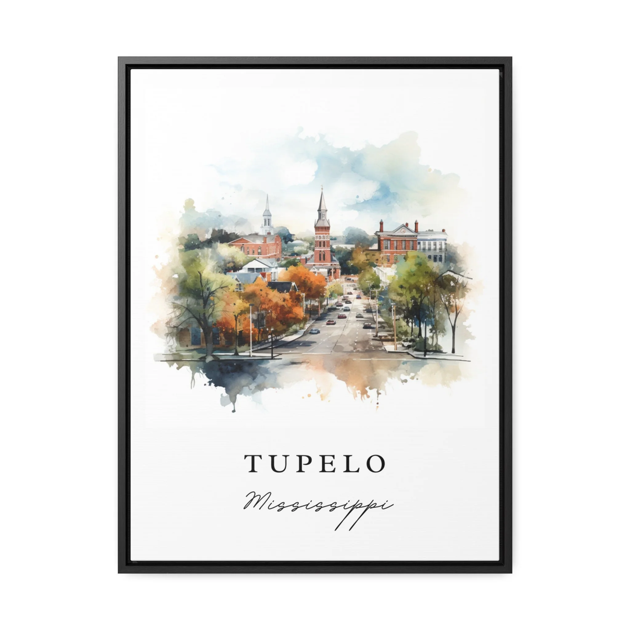 Tupelo, Mississippi – Watercolor Art Print - Image 5