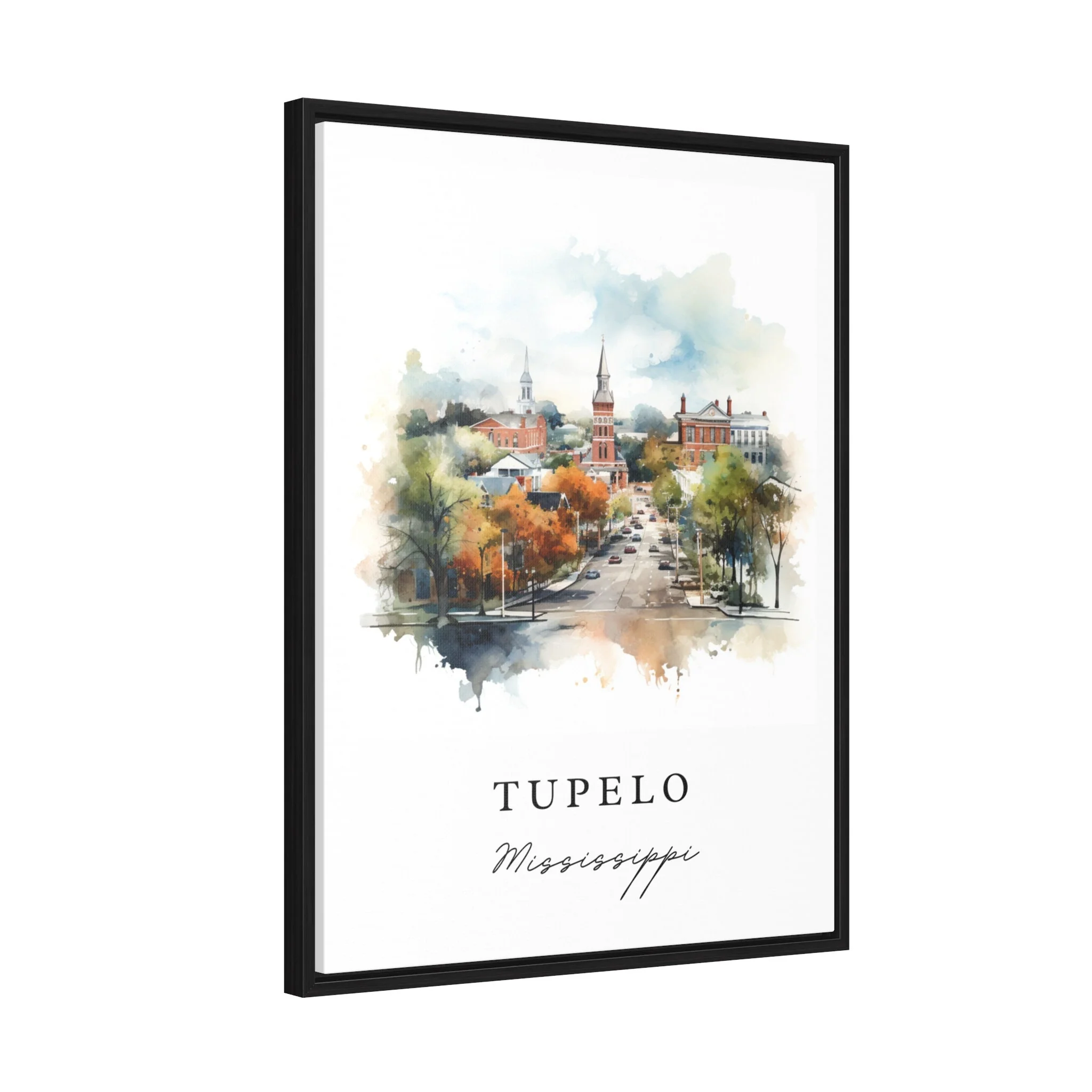 Tupelo, Mississippi – Watercolor Art Print - Image 6