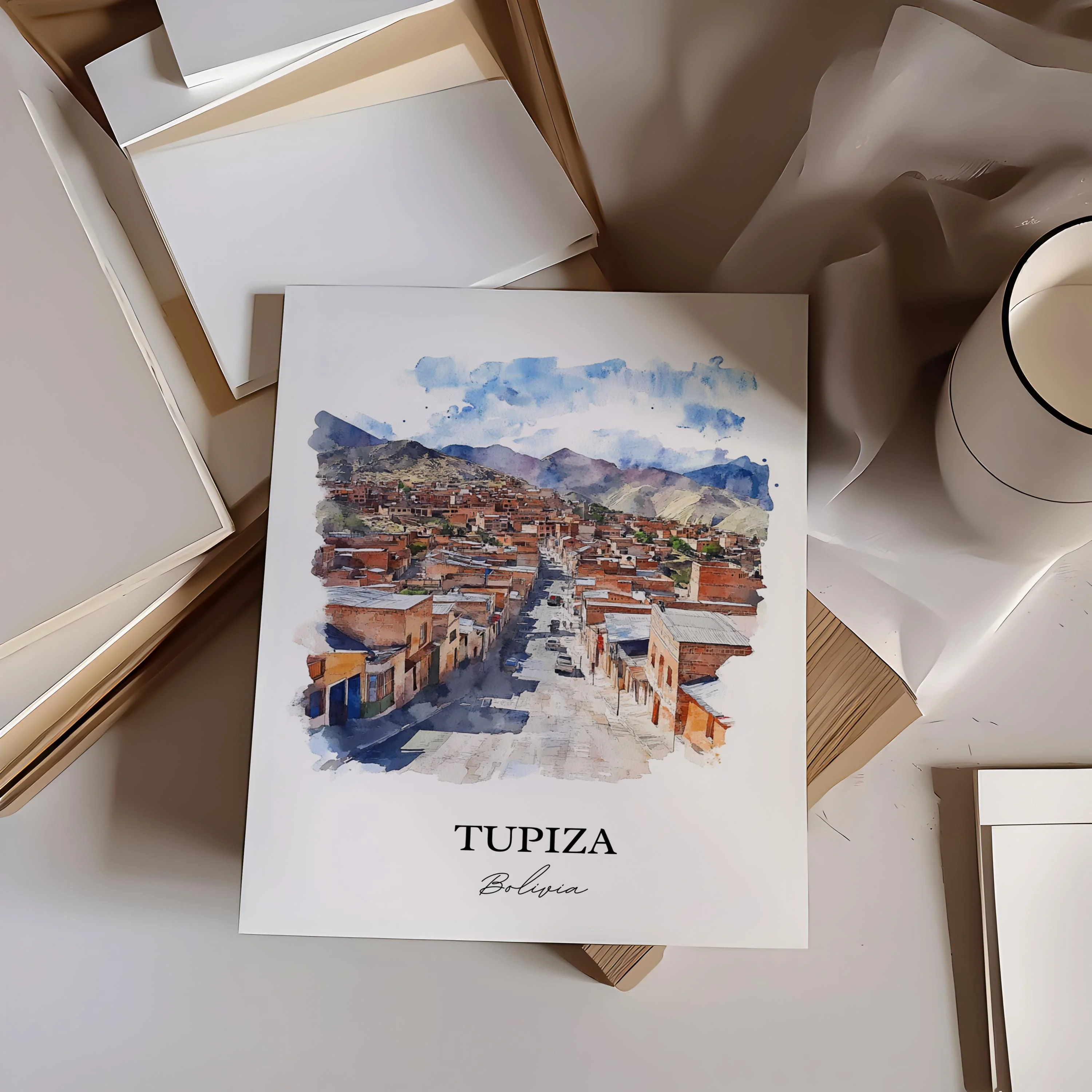 Tupiza, Bolivia – Watercolor Art Print - Image 5
