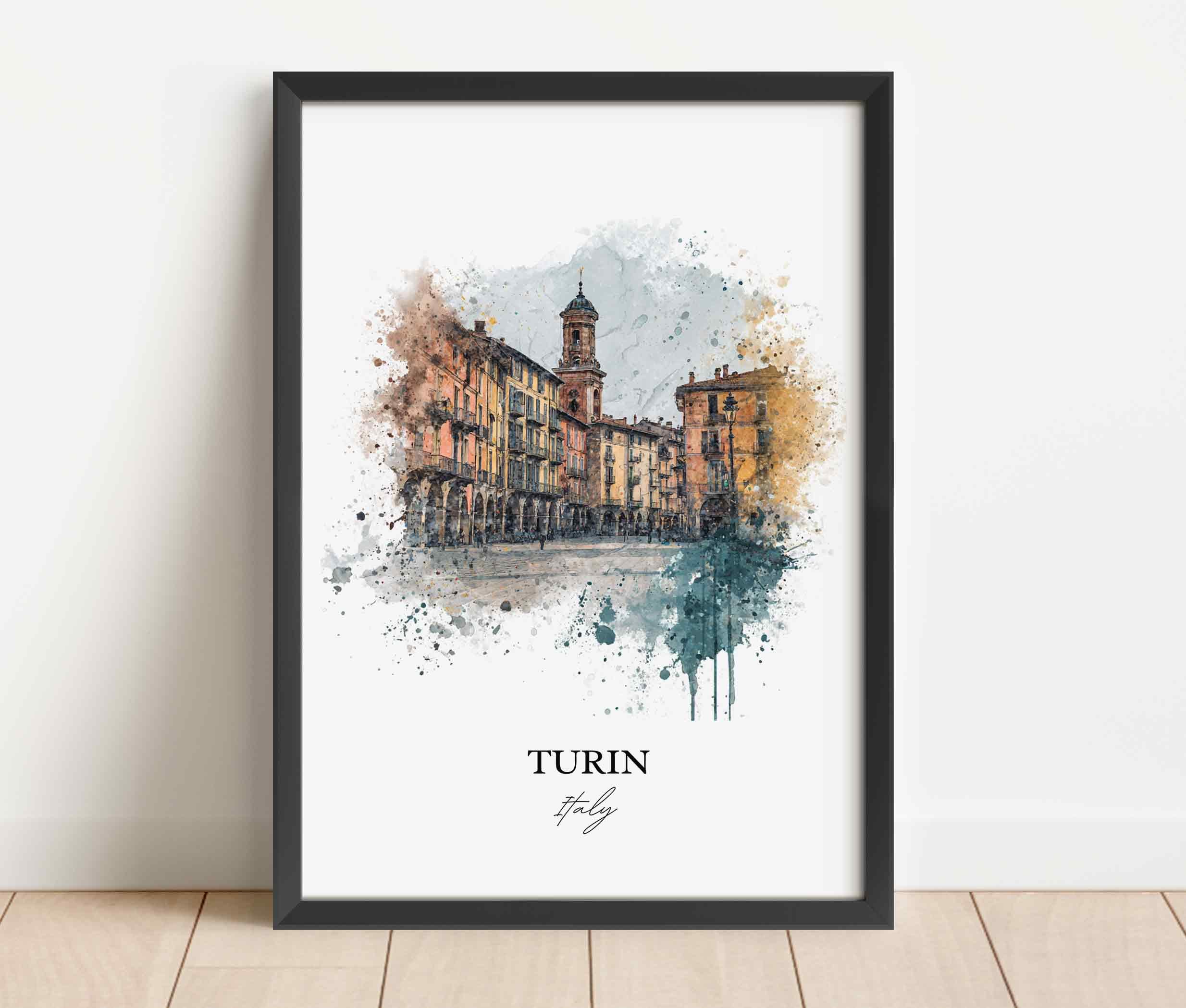 Turin, Italy – Watercolor Art Print - Image 3