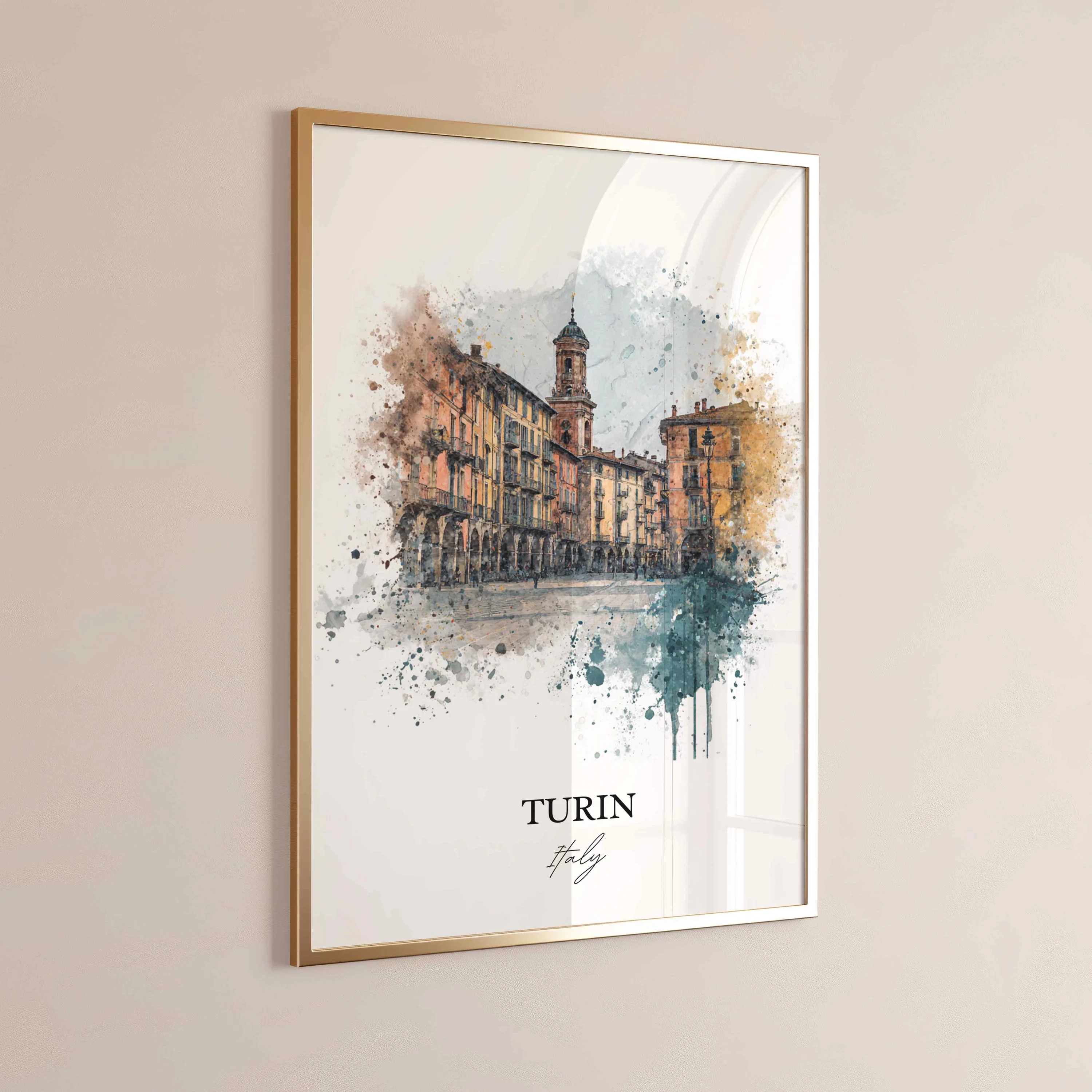 Turin, Italy – Watercolor Art Print - Image 5