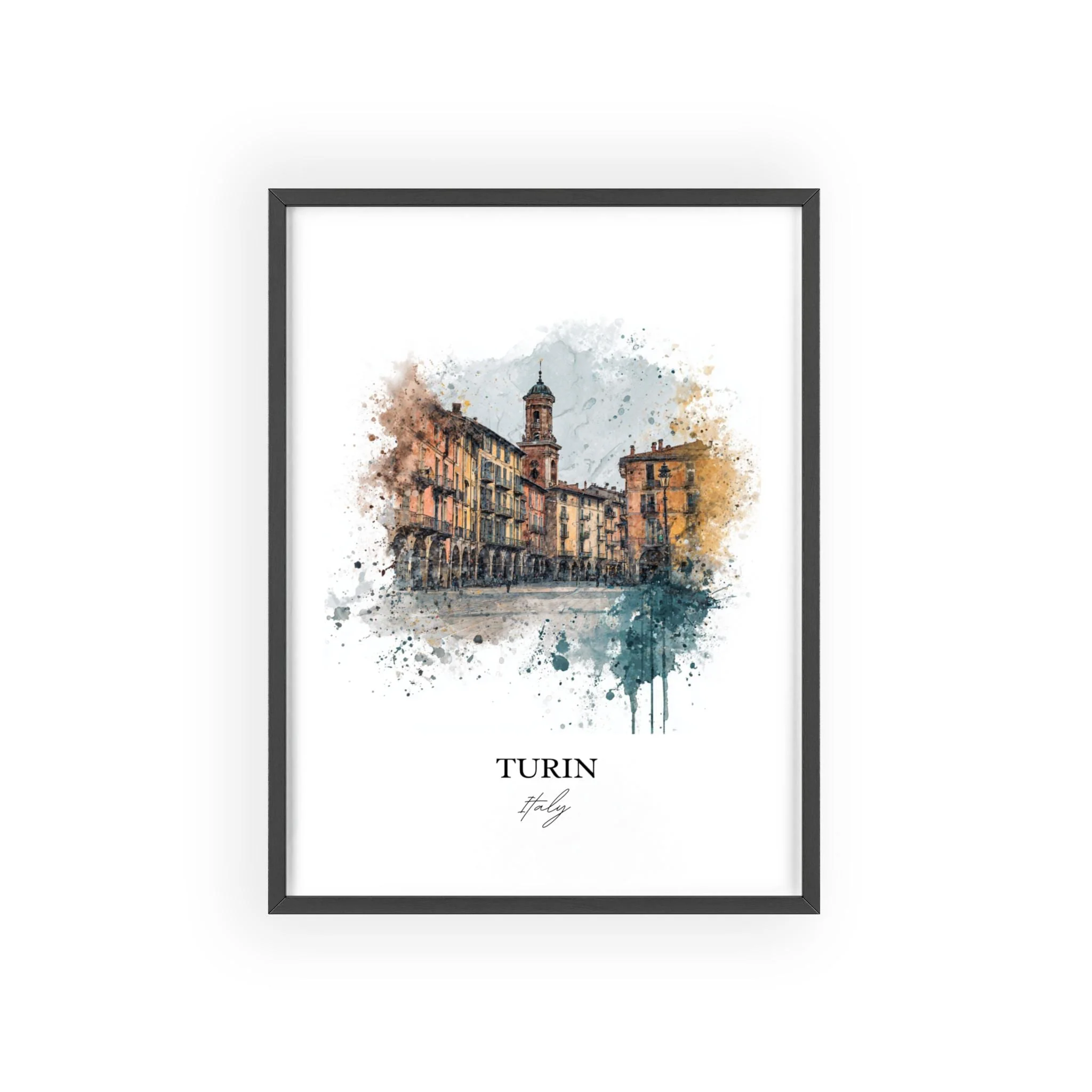 Turin, Italy – Watercolor Art Print - Image 9