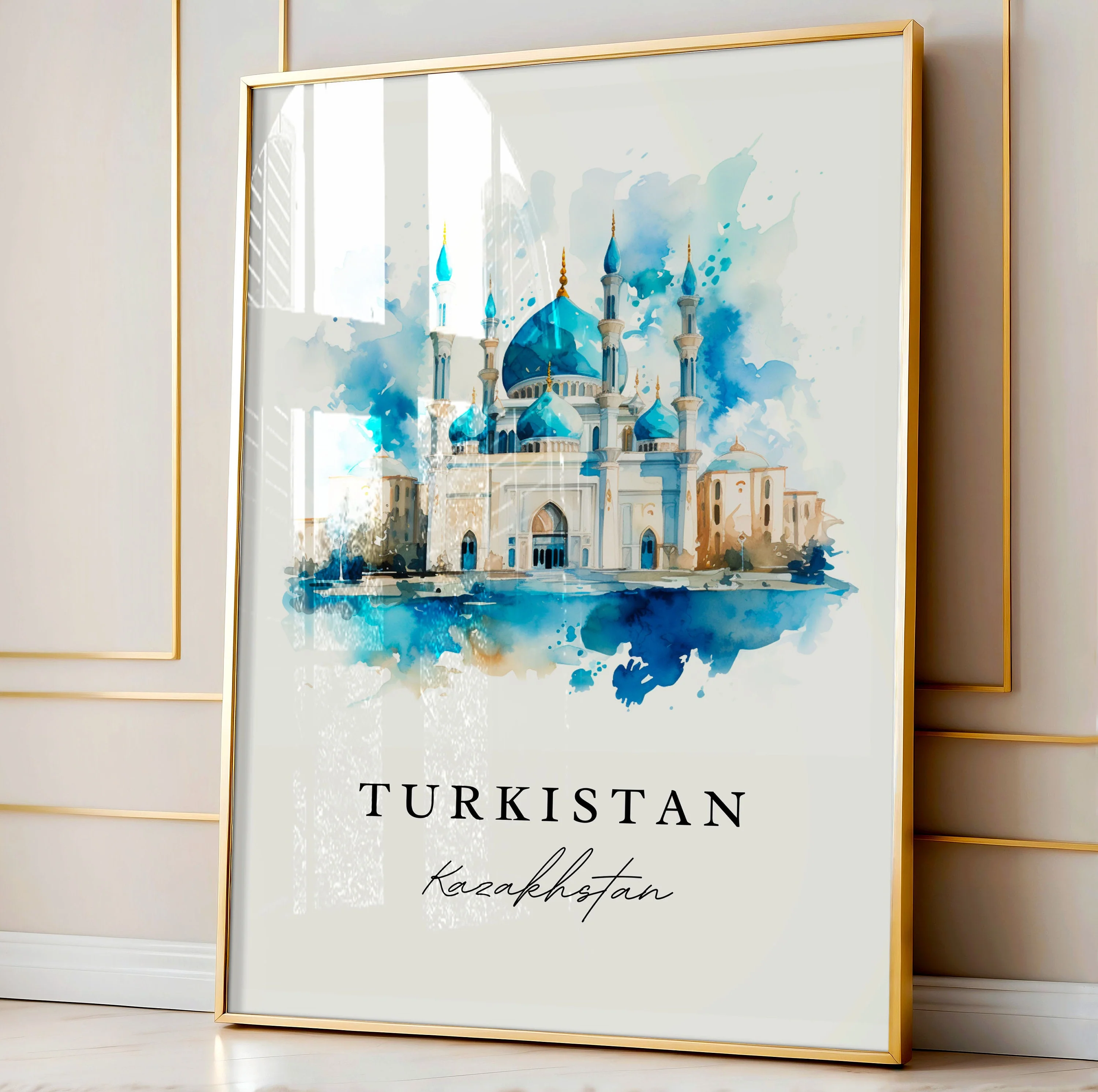 Turkistan, Kazakhstan – Watercolor Art Print - Image 4