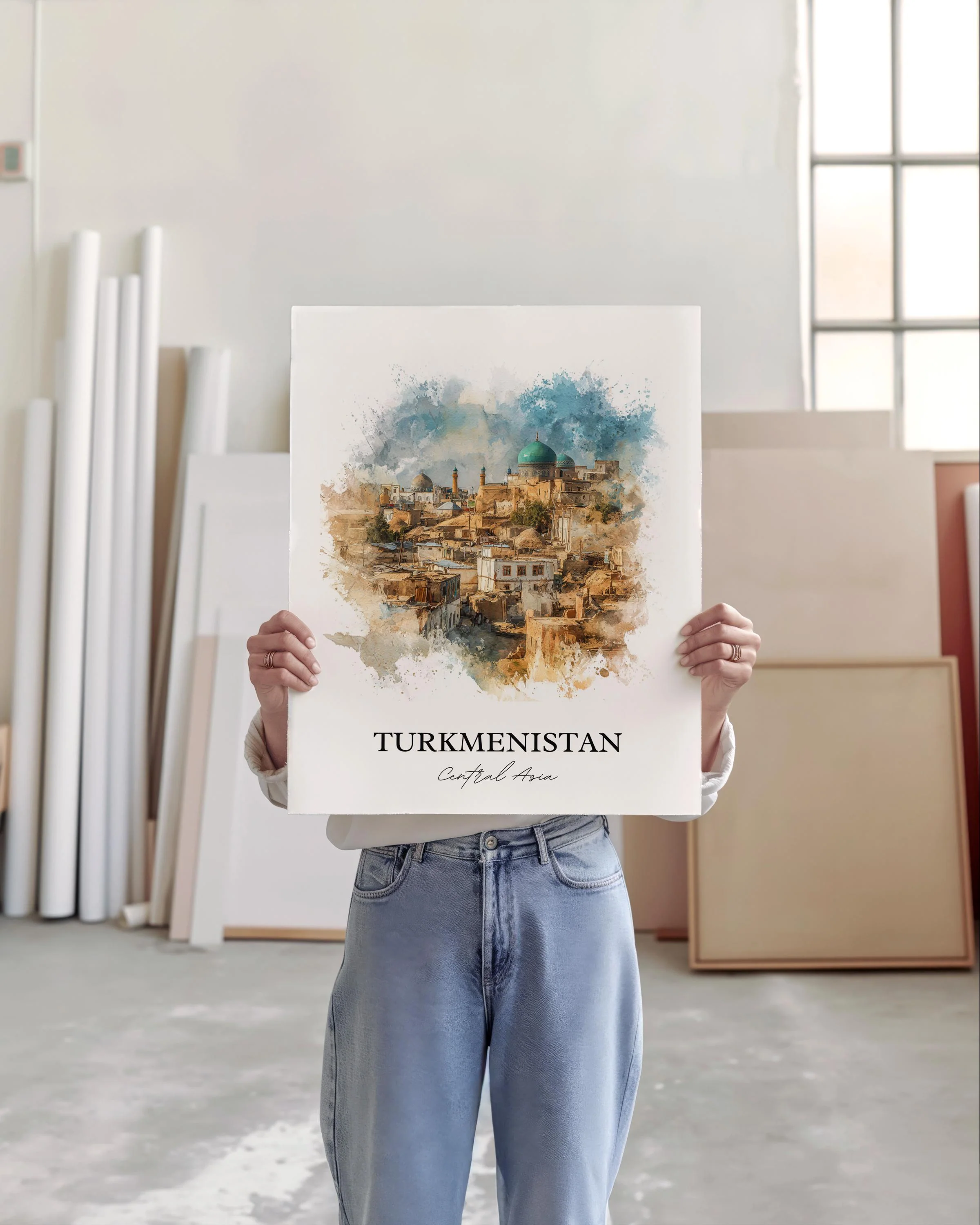 Turkmenistan, Turkmenistan – Watercolor Art Print - Image 5