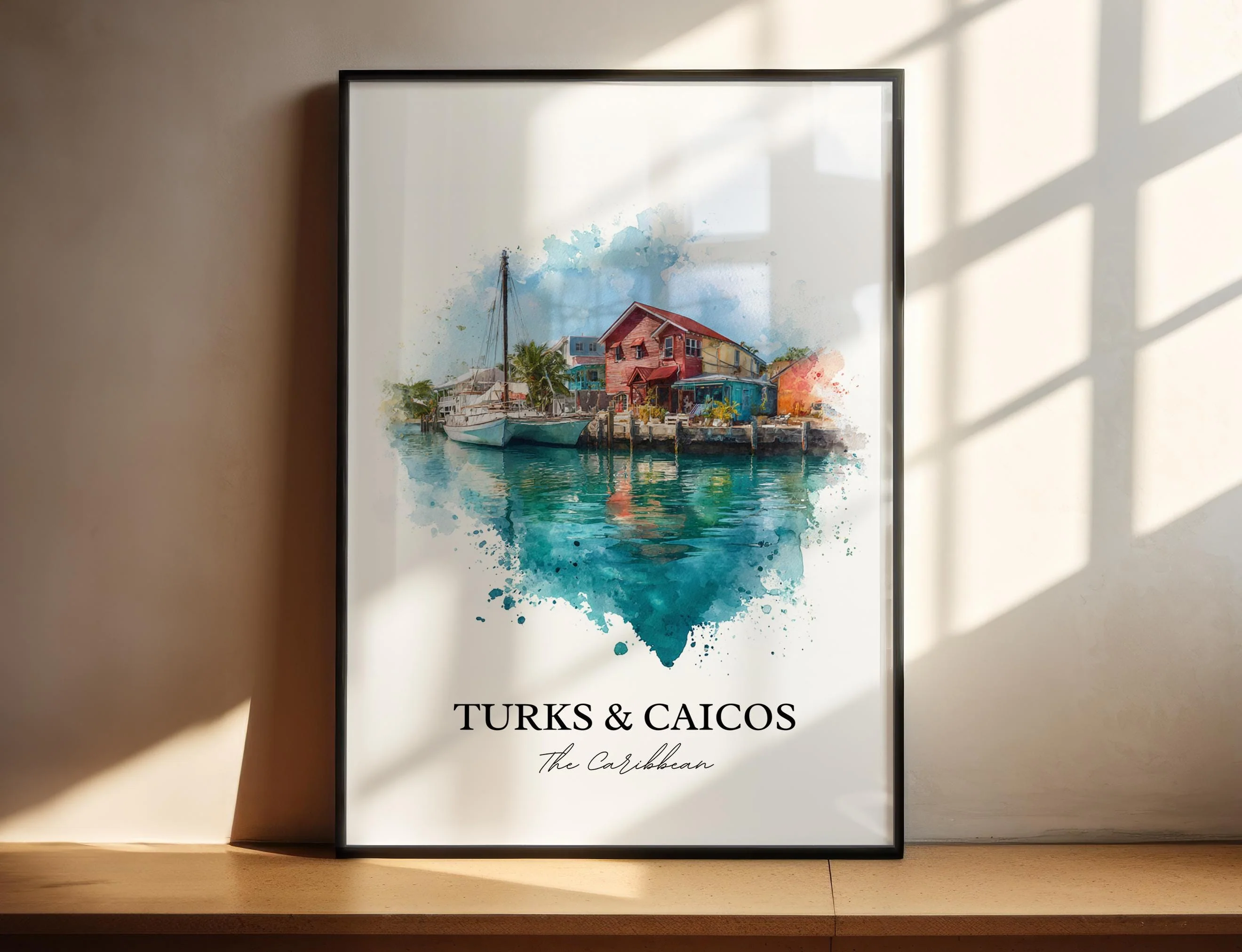 Turks and Caicos, Caribbean – Watercolor Art Print