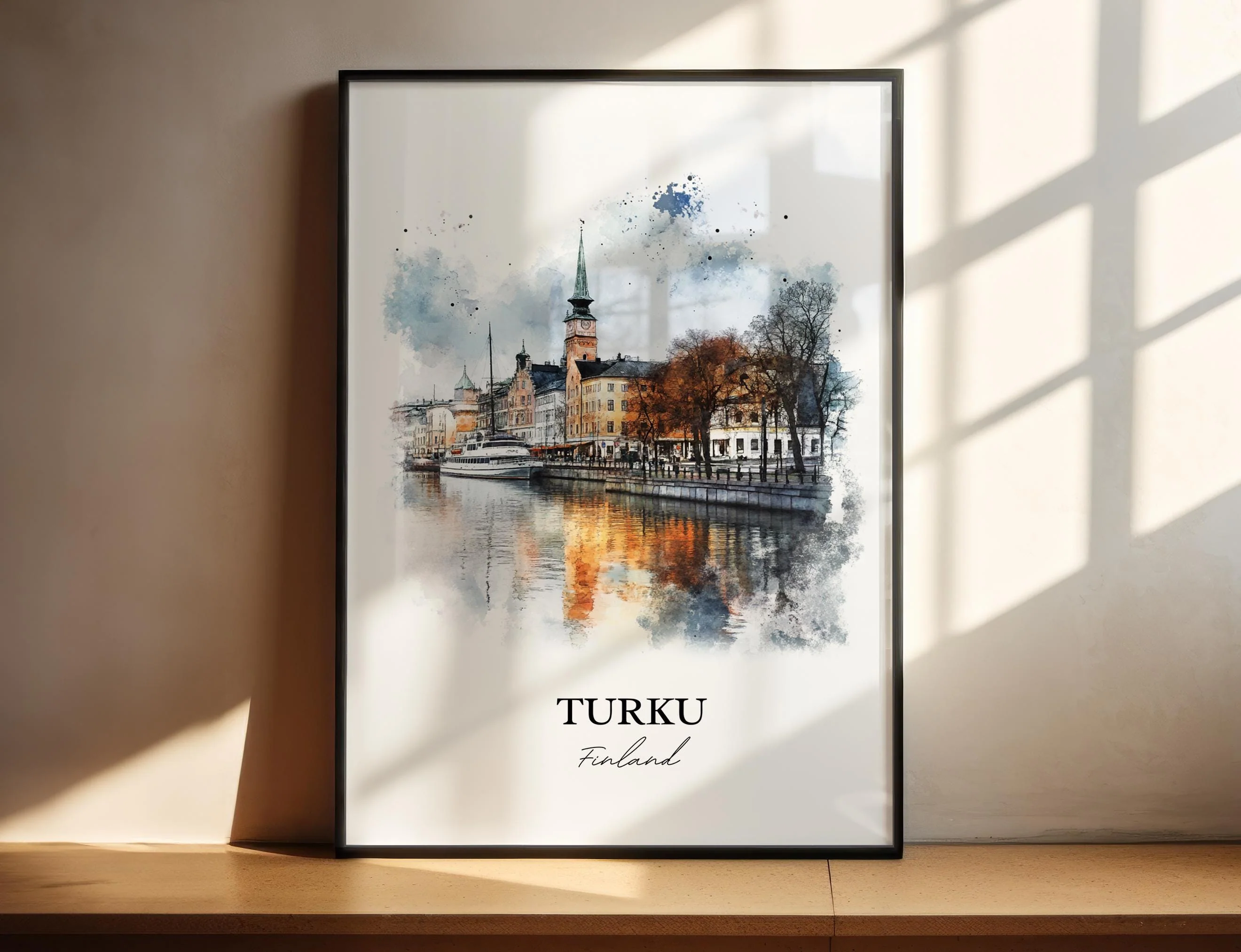 Turku, Finland – Watercolor Art Print