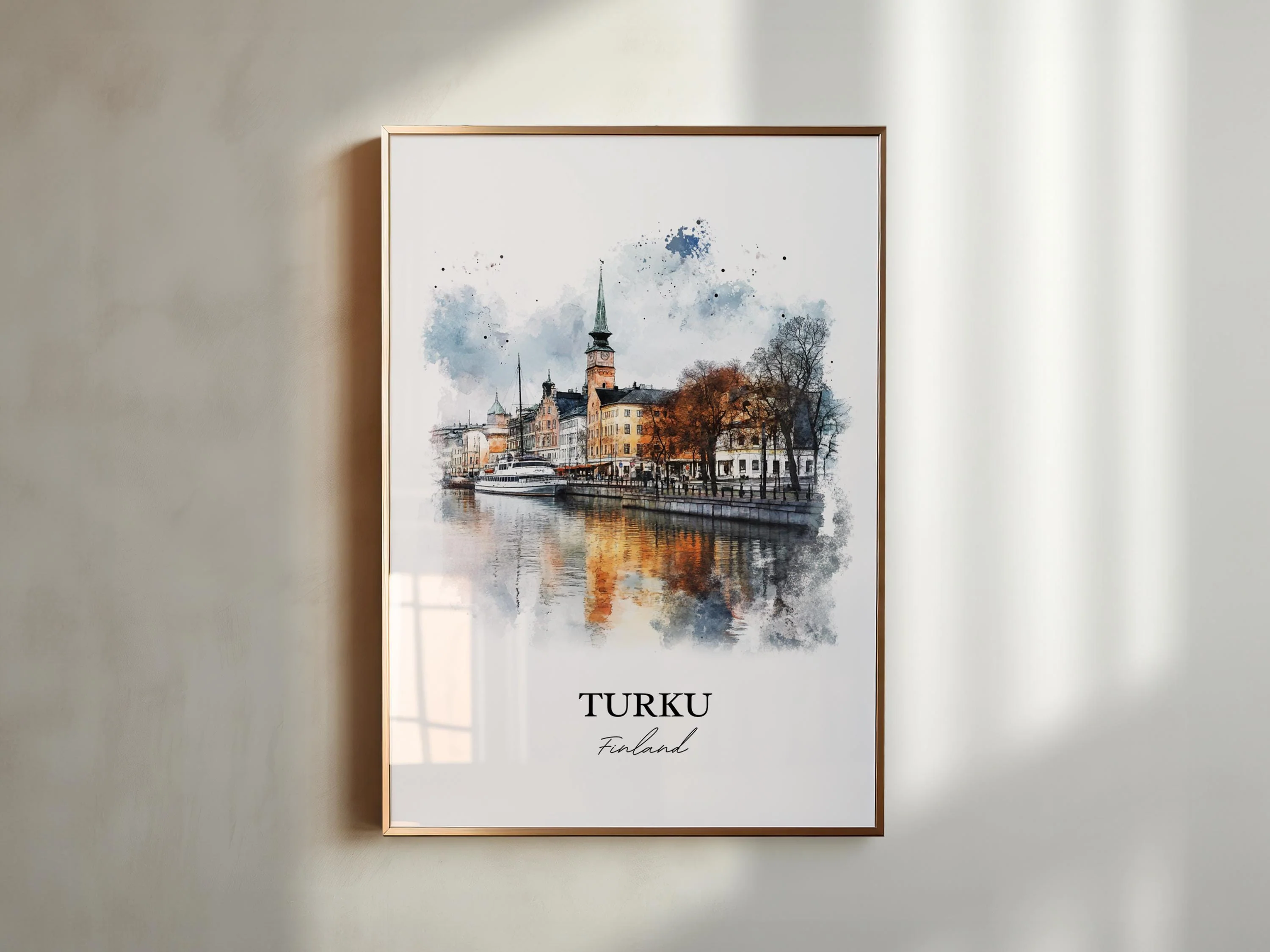 Turku, Finland – Watercolor Art Print - Image 6
