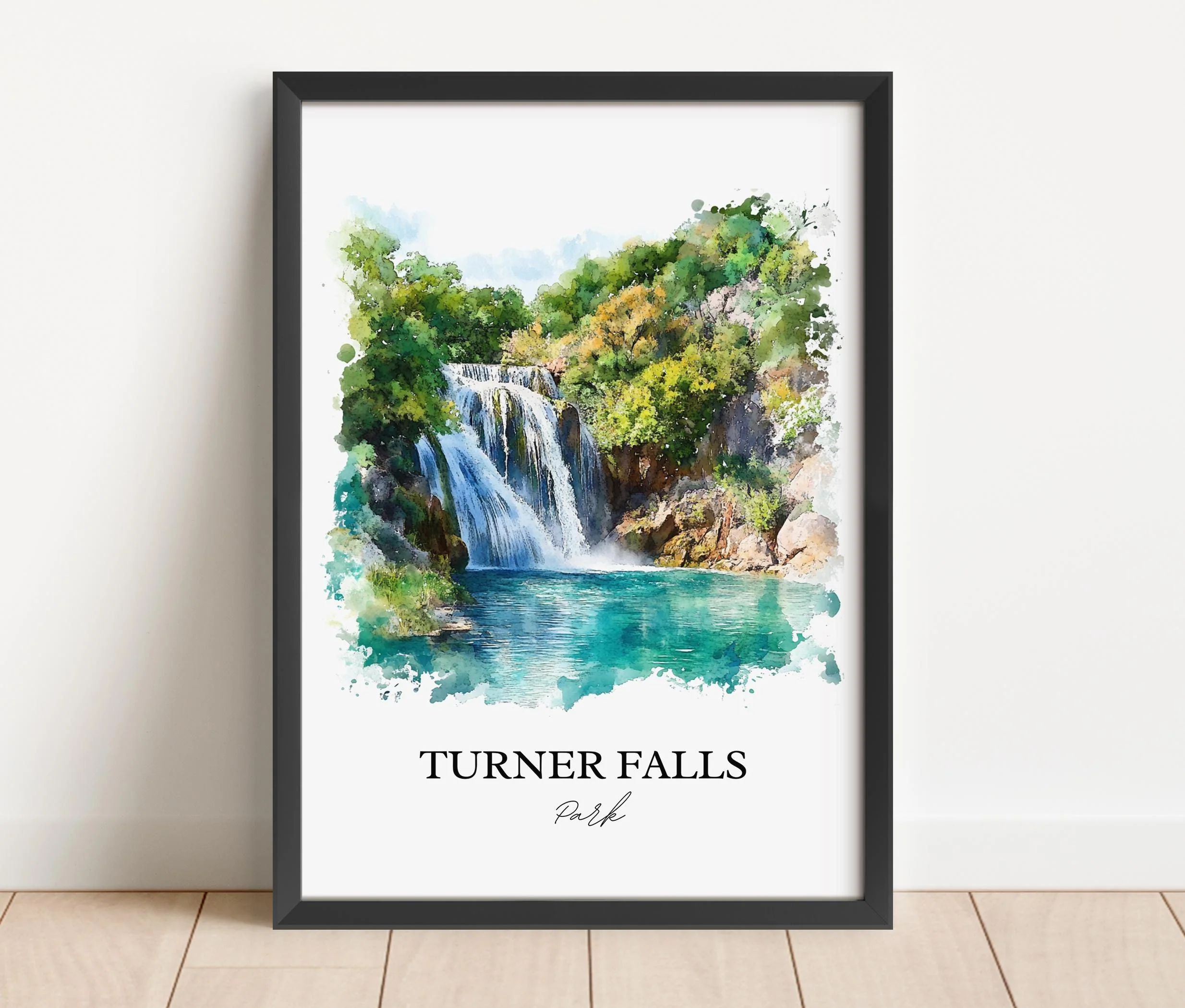 Turner Falls Park, Oklahoma, USA – Watercolor Art Print - Image 5