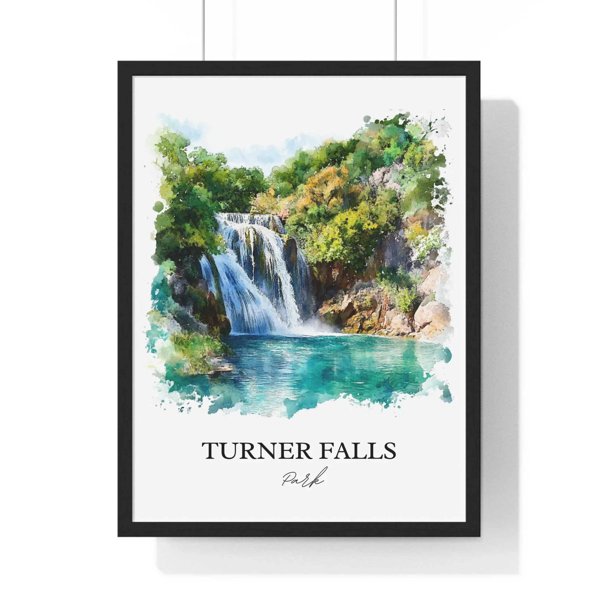 Turner Falls Park, Oklahoma, USA – Watercolor Art Print - Image 7